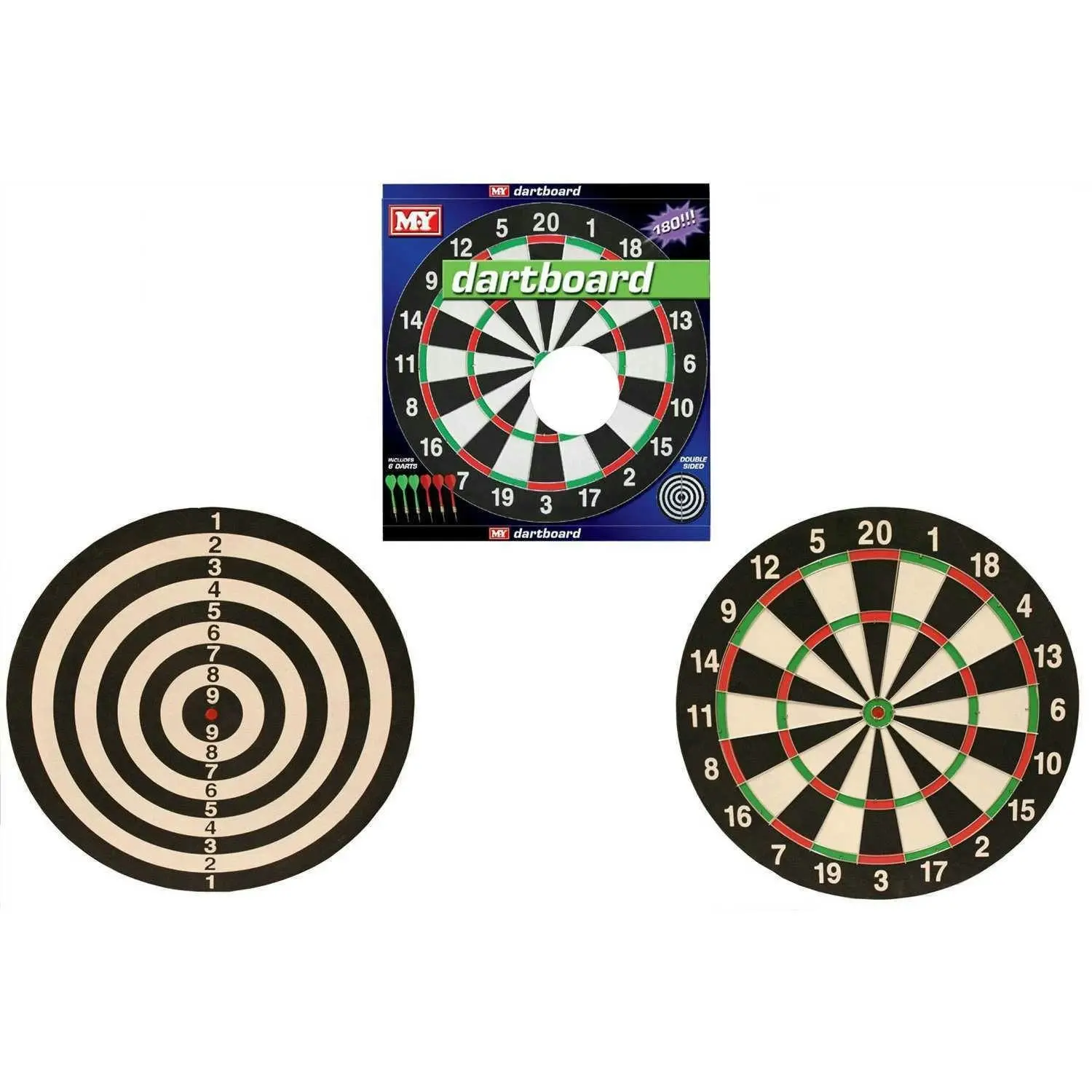 Dartboard with 6 Darts