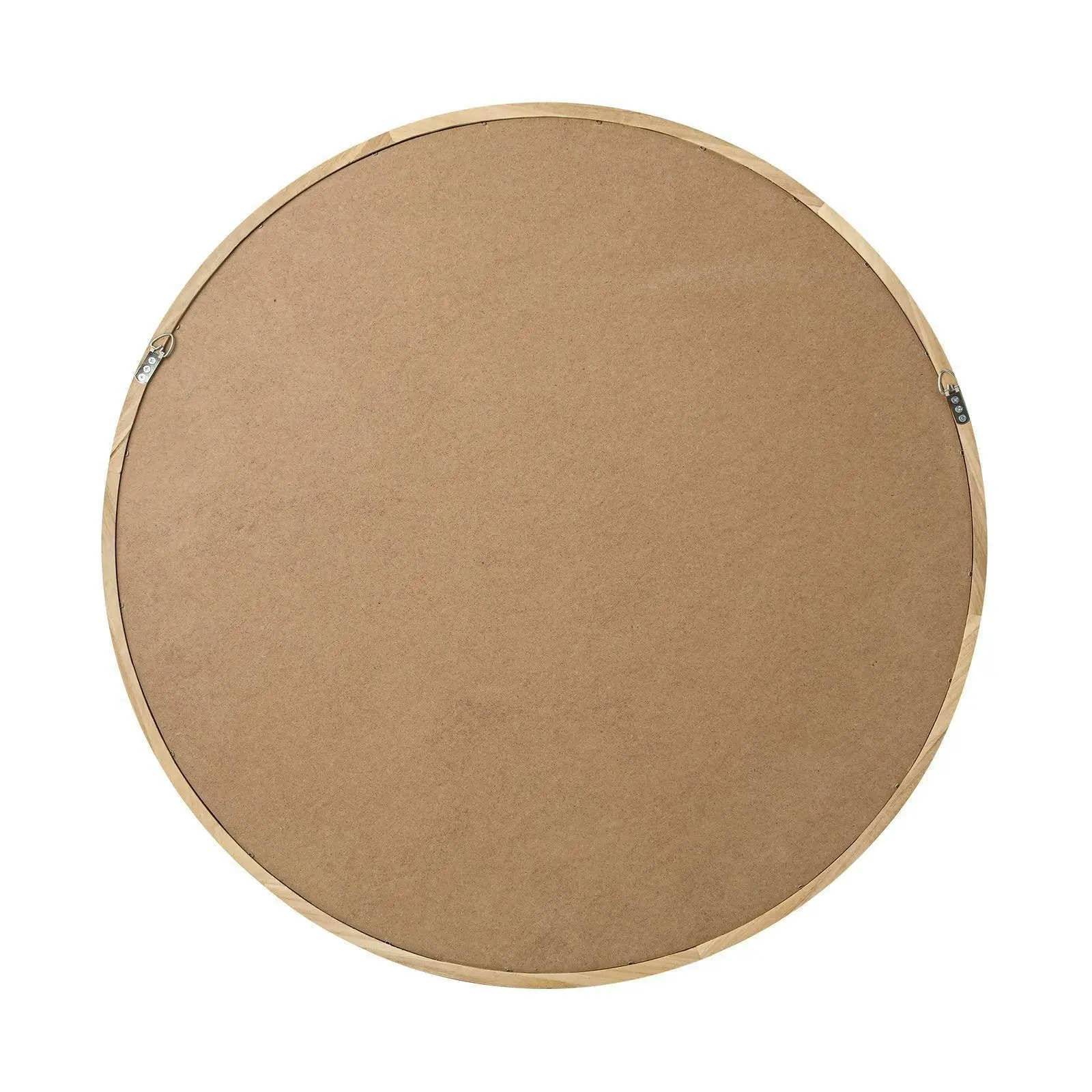 Oikiture Wall Mirrors Round 70cm Makeup Mirror Vanity Home Decor Wooden