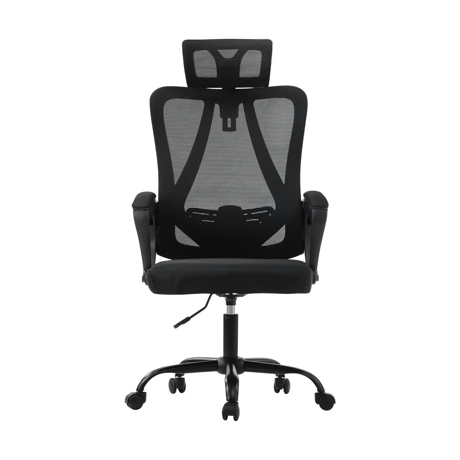 Oikiture Mesh Office Chair Adjustable Lumbar Support Reclining Computer Black-Premium Edition