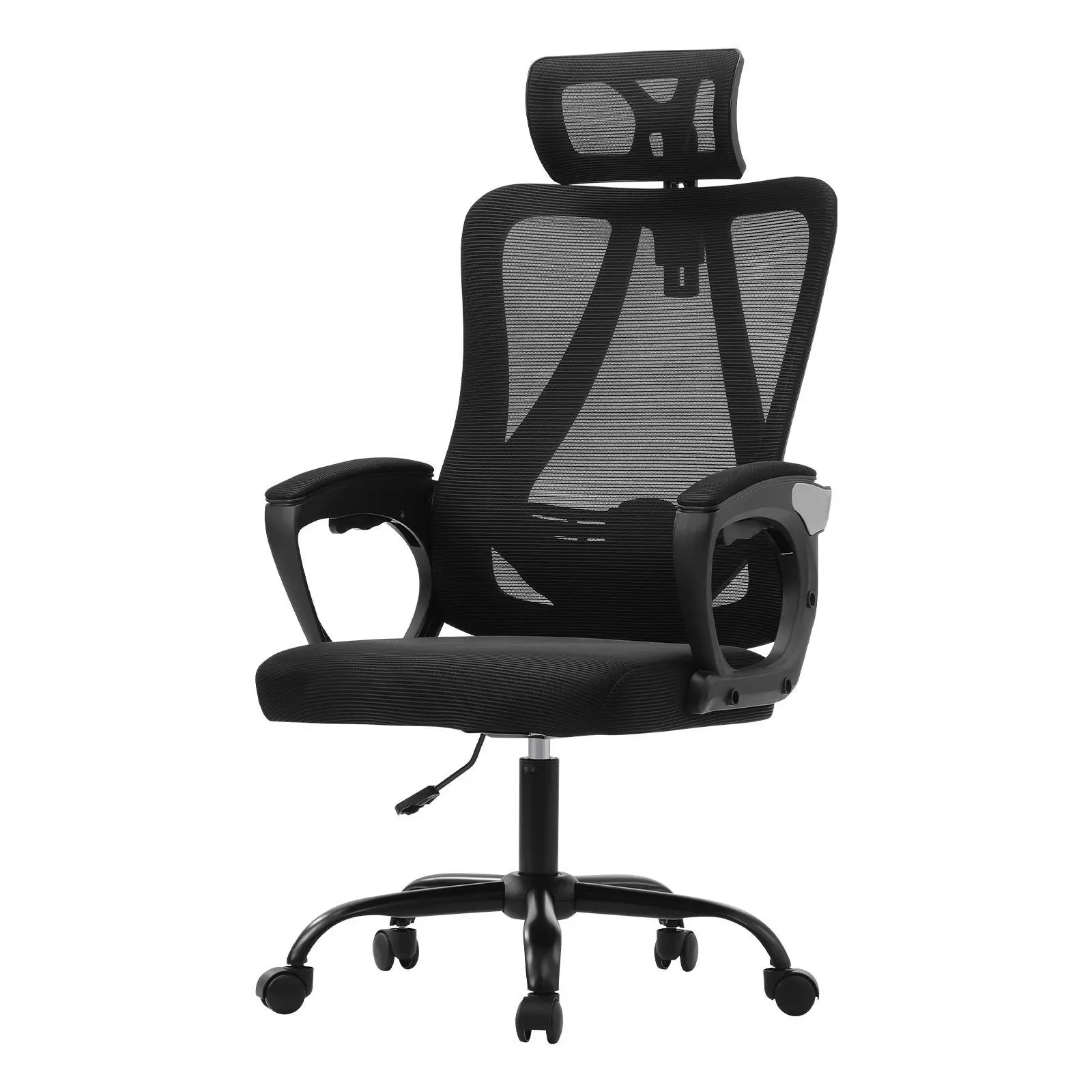 Oikiture Mesh Office Chair Adjustable Lumbar Support Reclining Computer Black-Premium Edition