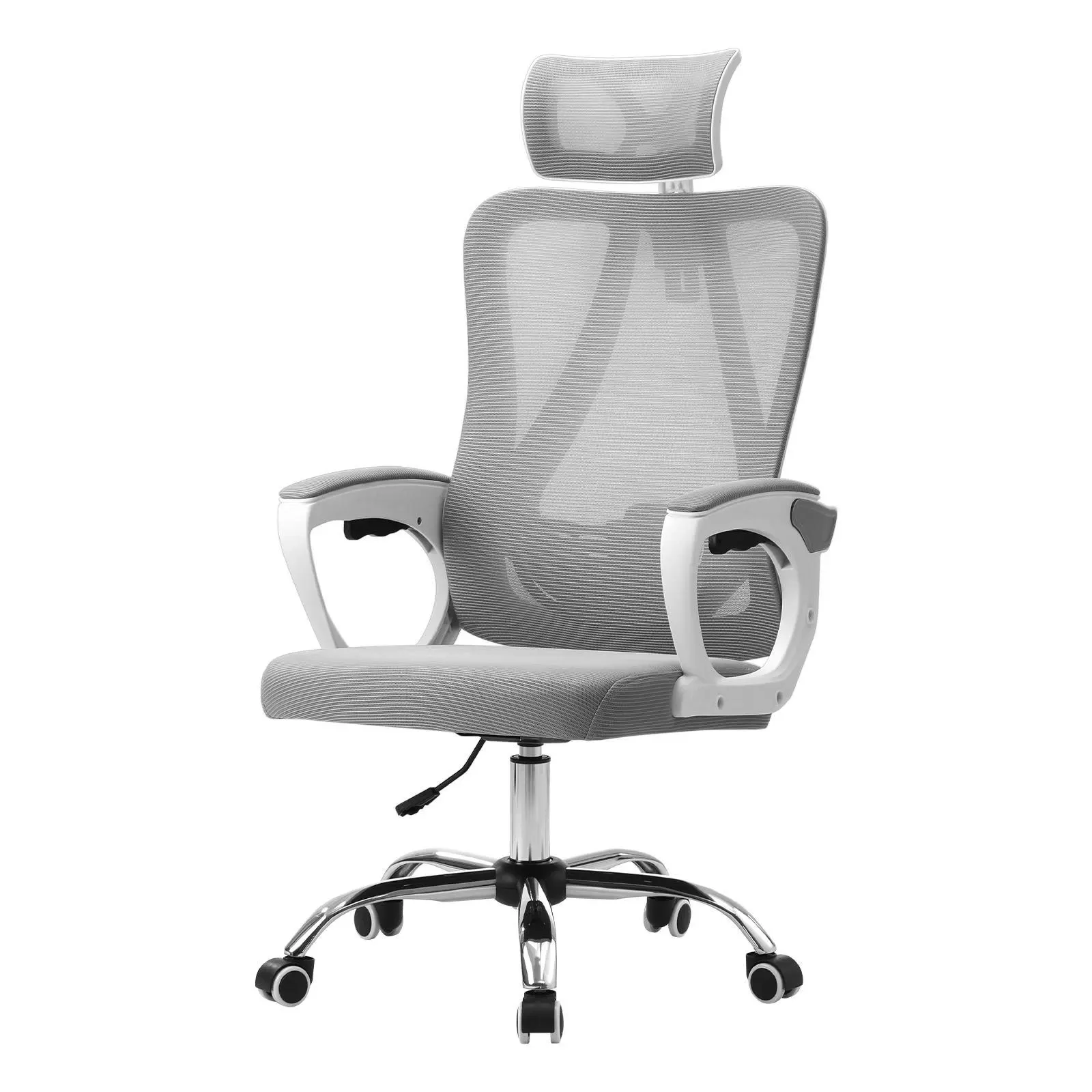 Oikiture Mesh Office Chair Adjustable Lumbar Support Reclining Computer White-Premium Edition