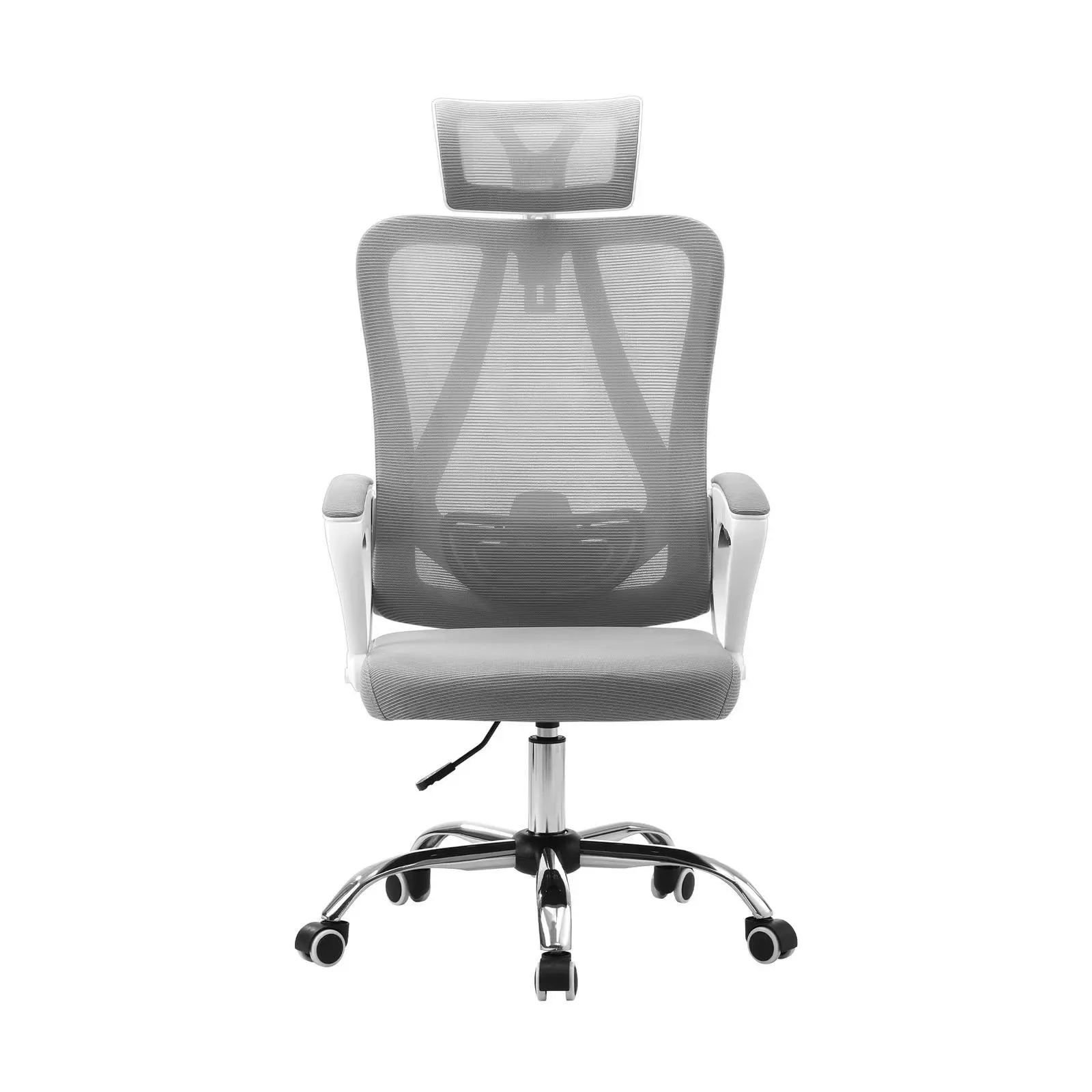 Oikiture Mesh Office Chair Adjustable Lumbar Support Reclining Computer White-Premium Edition