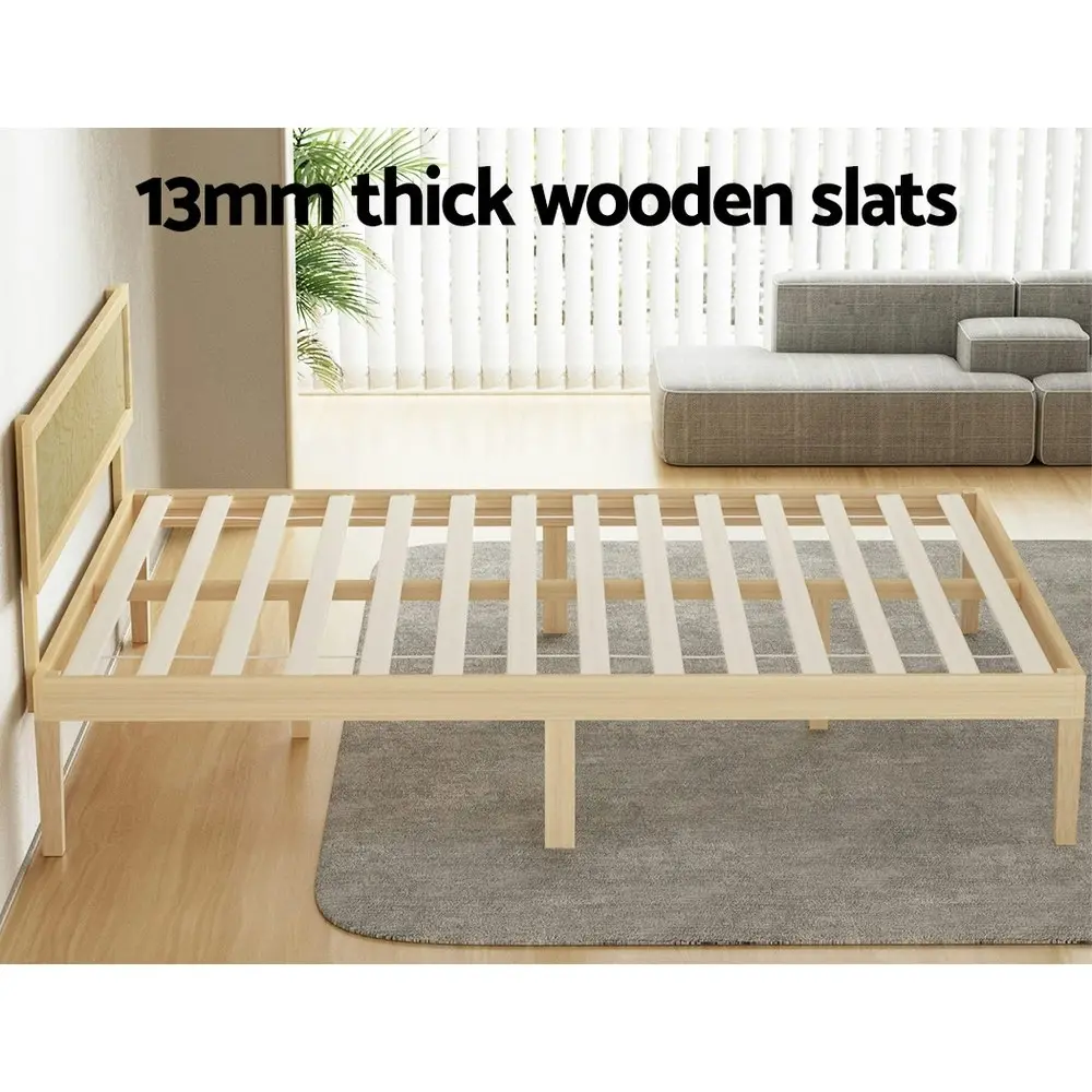 Artiss Bed Frame Double Size Wooden YUMI