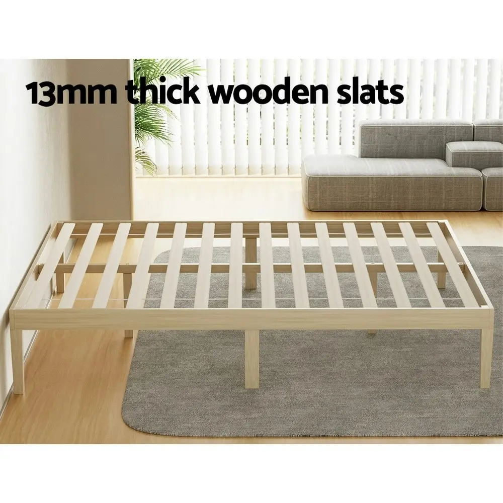 Artiss Bed Frame Double Size Wooden Bed Base BRUNO