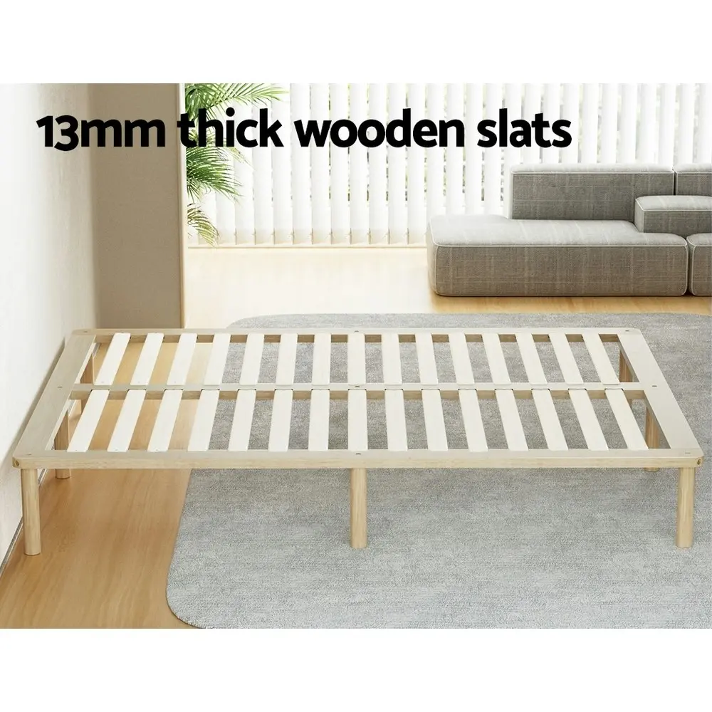 Artiss Bed Frame Double Size Wooden Bed Base AMBA