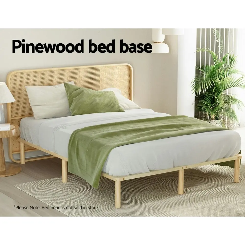 Artiss Bed Frame Double Size Wooden Bed Base AMBA