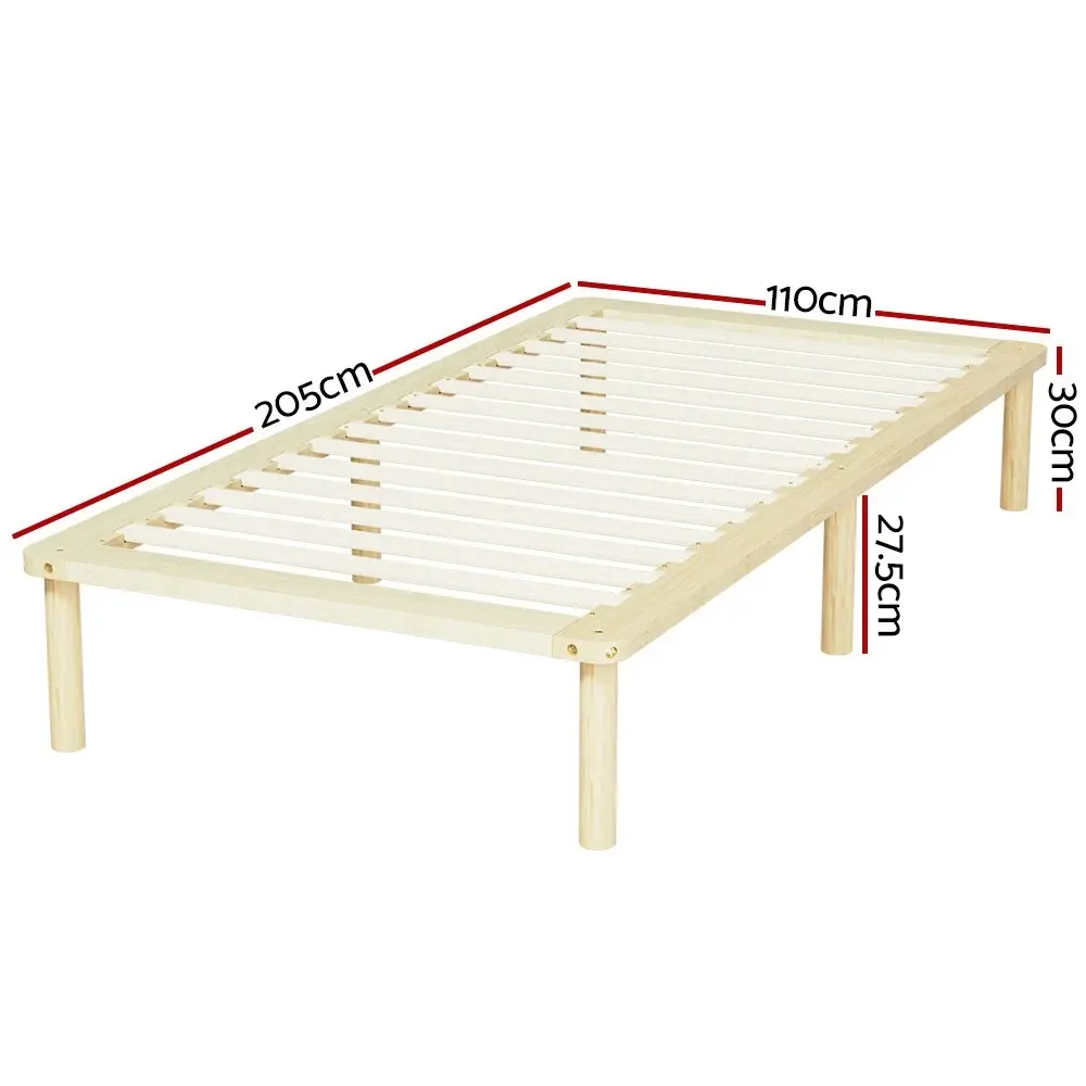 Artiss Bed Frame King Single Size Wooden Bed Base AMBA