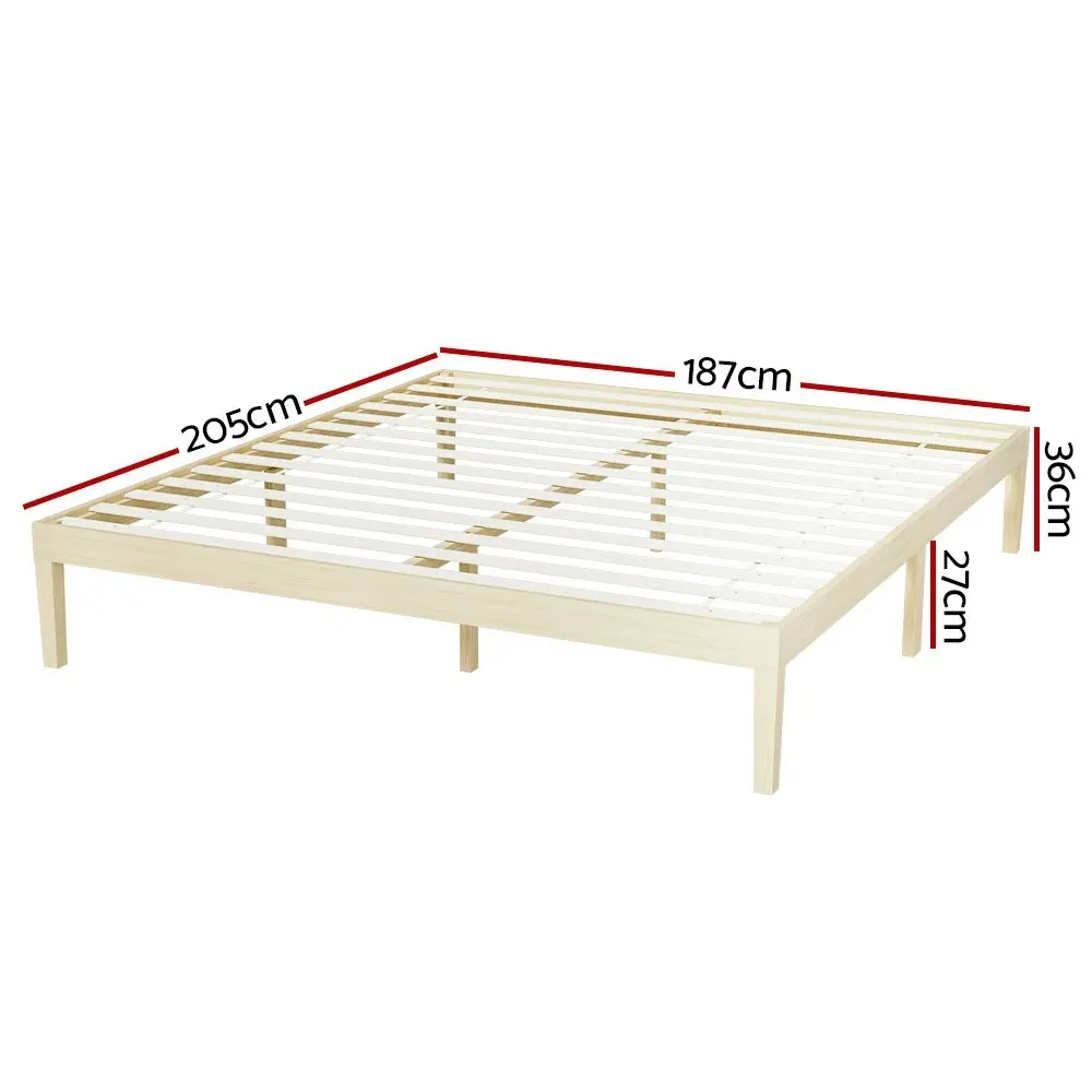 Artiss Bed Frame King Size Wooden Bed Base BRUNO