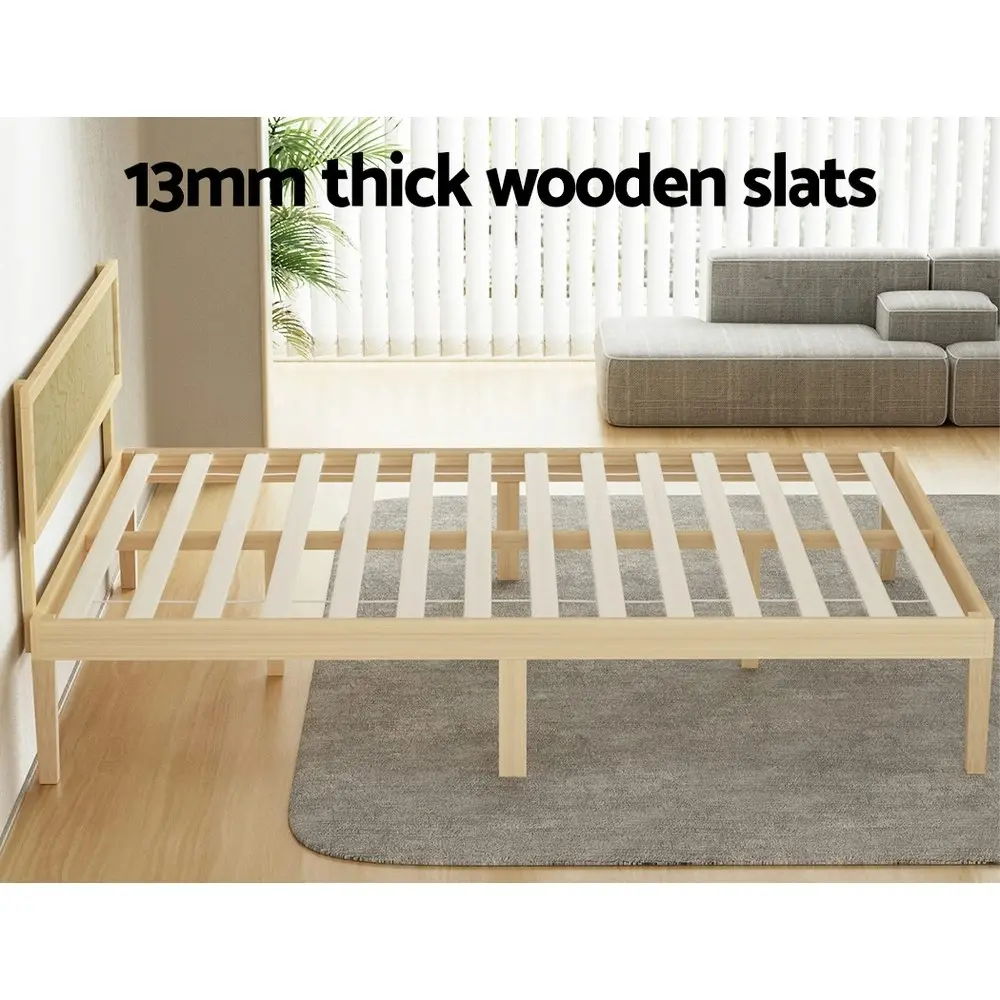 Artiss Bed Frame Queen Size Wooden YUMI