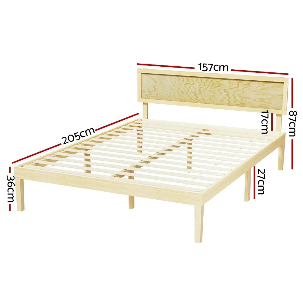 Artiss Bed Frame Queen Size Wooden YUMI