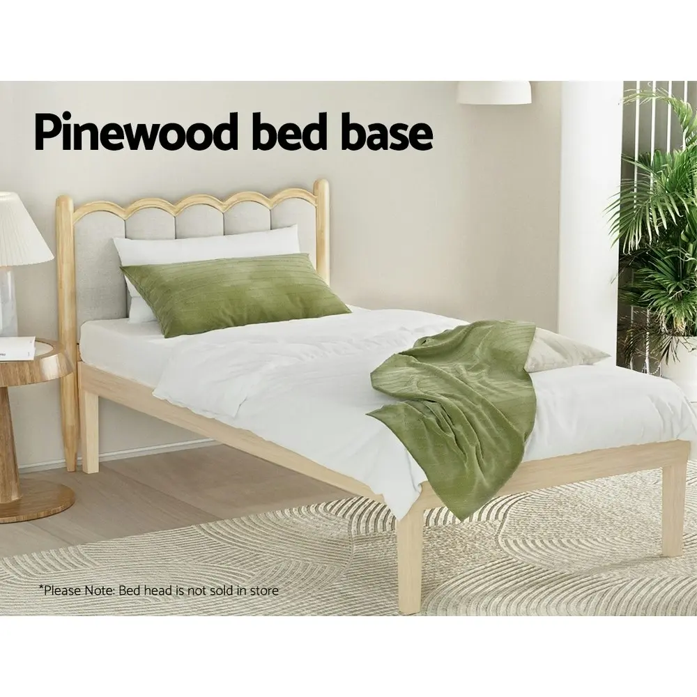 Artiss Bed Frame Single Size Wooden Bed Base BRUNO