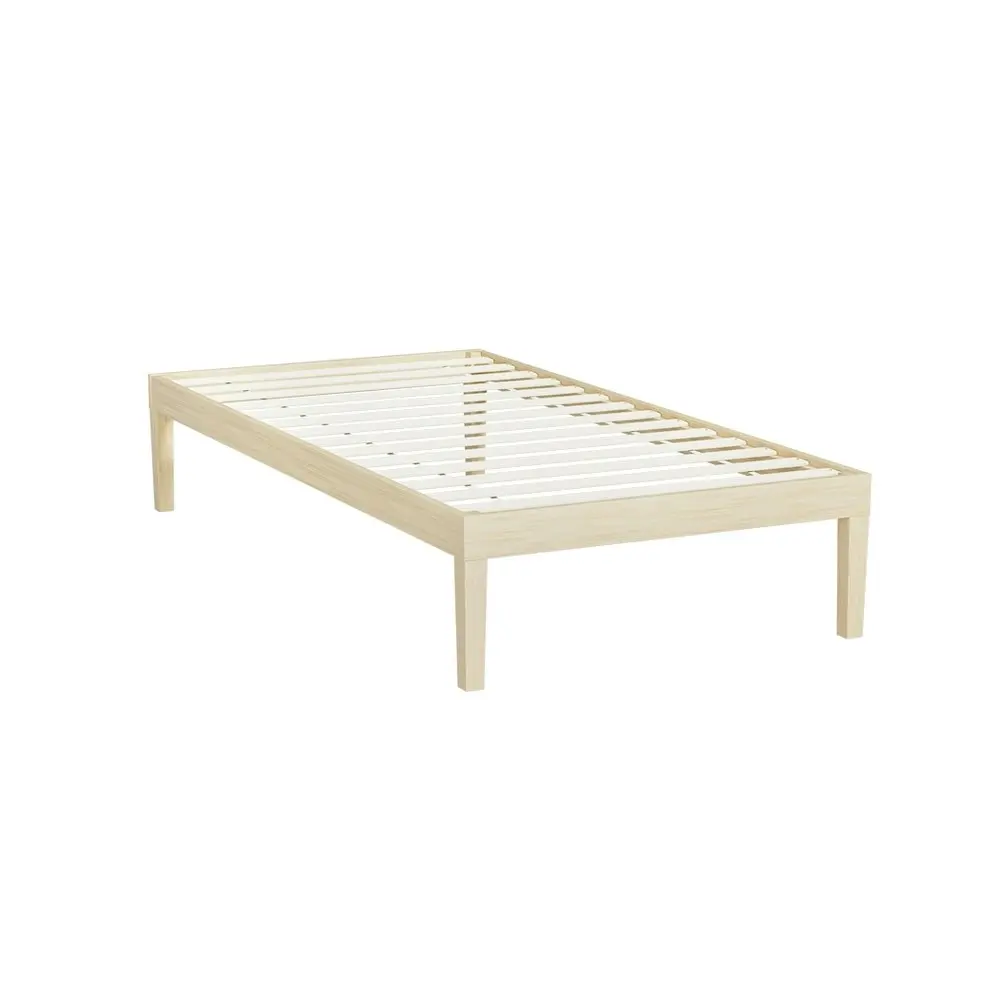 Artiss Bed Frame Single Size Wooden Bed Base BRUNO