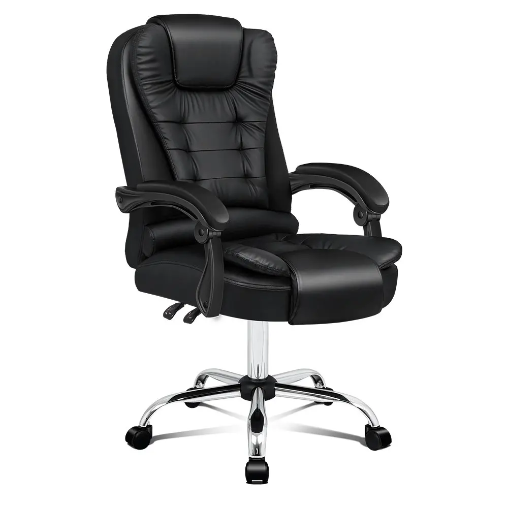 Alfordson Office Chair PU Leather Seat Black