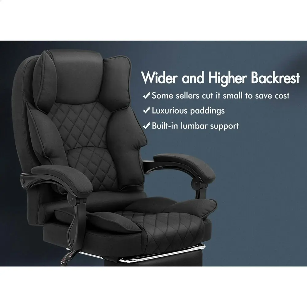 Alfordson Massage Office Chair Executive Fabric Seat Black