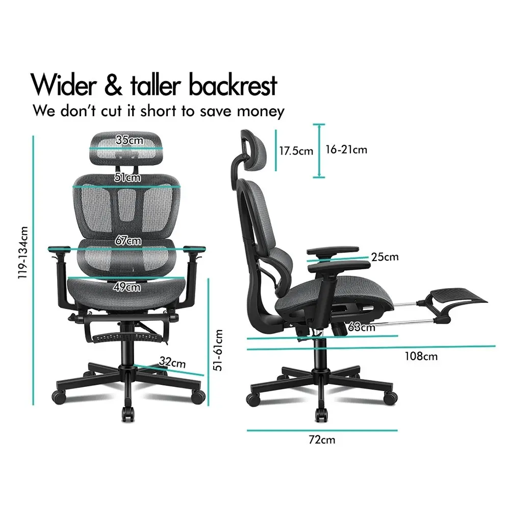 Alfordson Mesh Executive Ergonomic Office Chair Grey