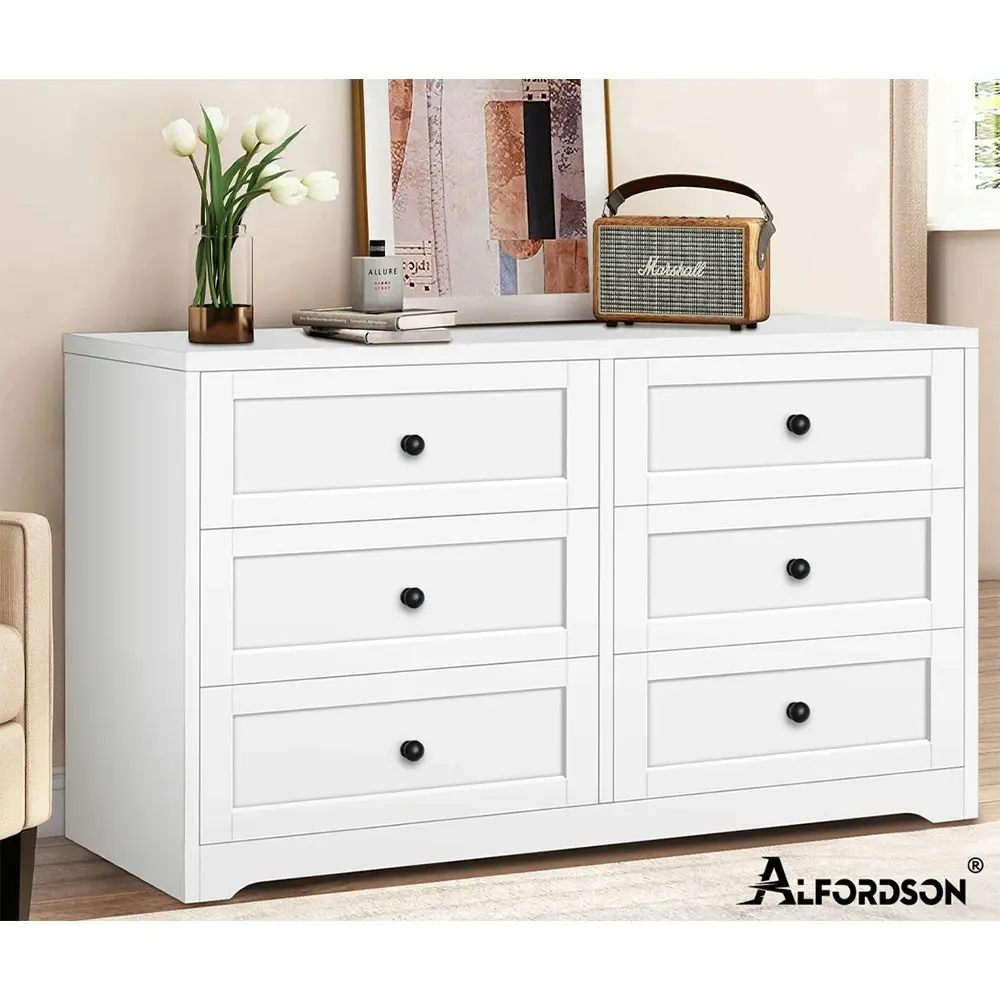 Alfordson 6 Chest of Drawers Hamptons White