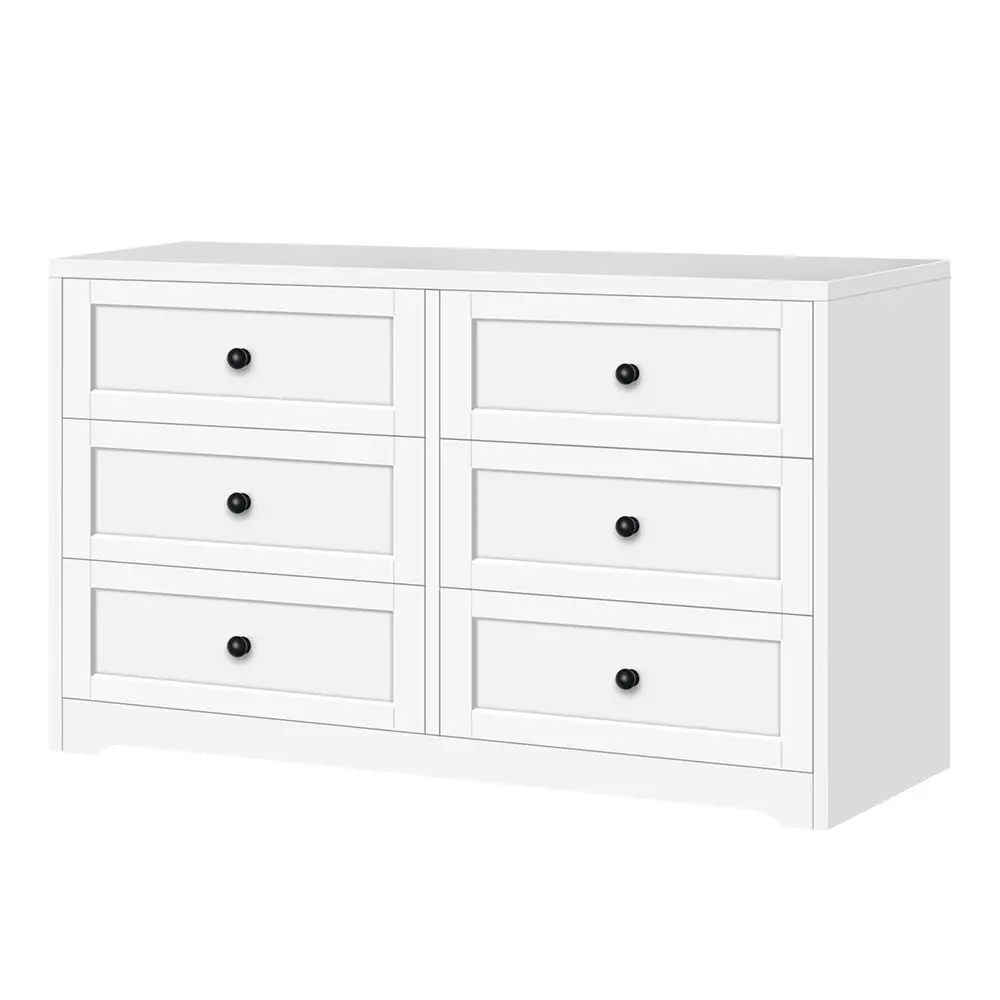 Alfordson 6 Chest of Drawers Hamptons White