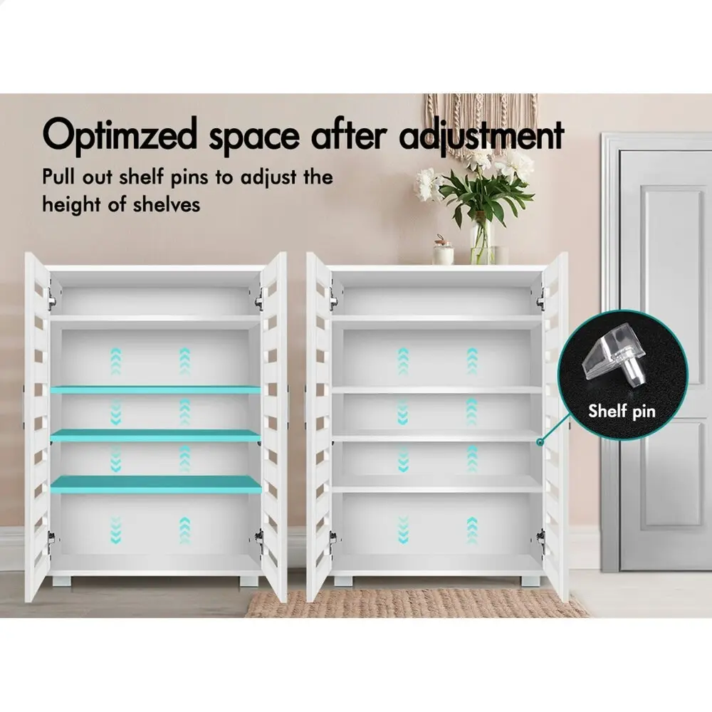 Alfordson Shoe Cabinet Storage 21 Pairs - White