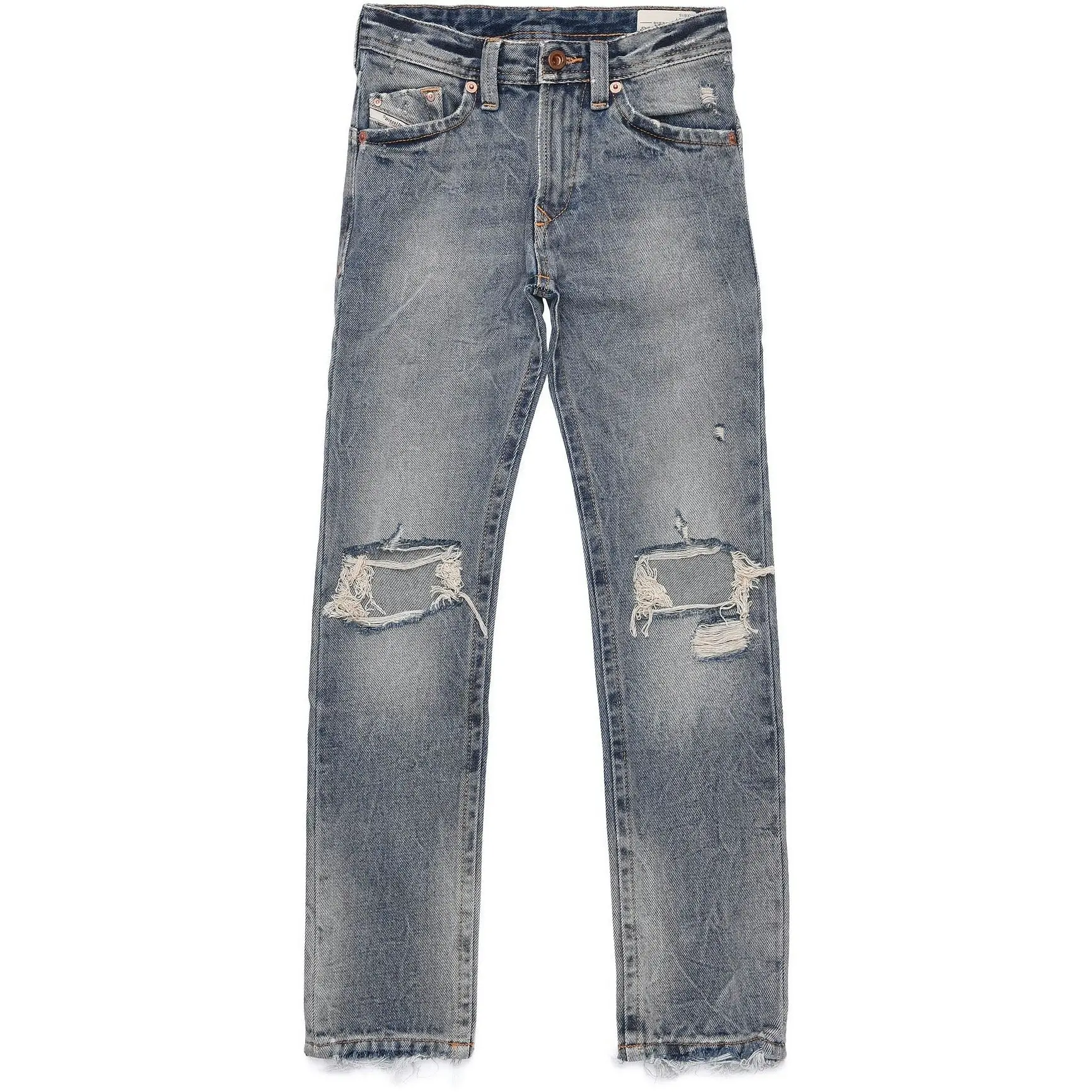 Diesel Boys Darron - Ripped, Washed Jeans In Light Blue