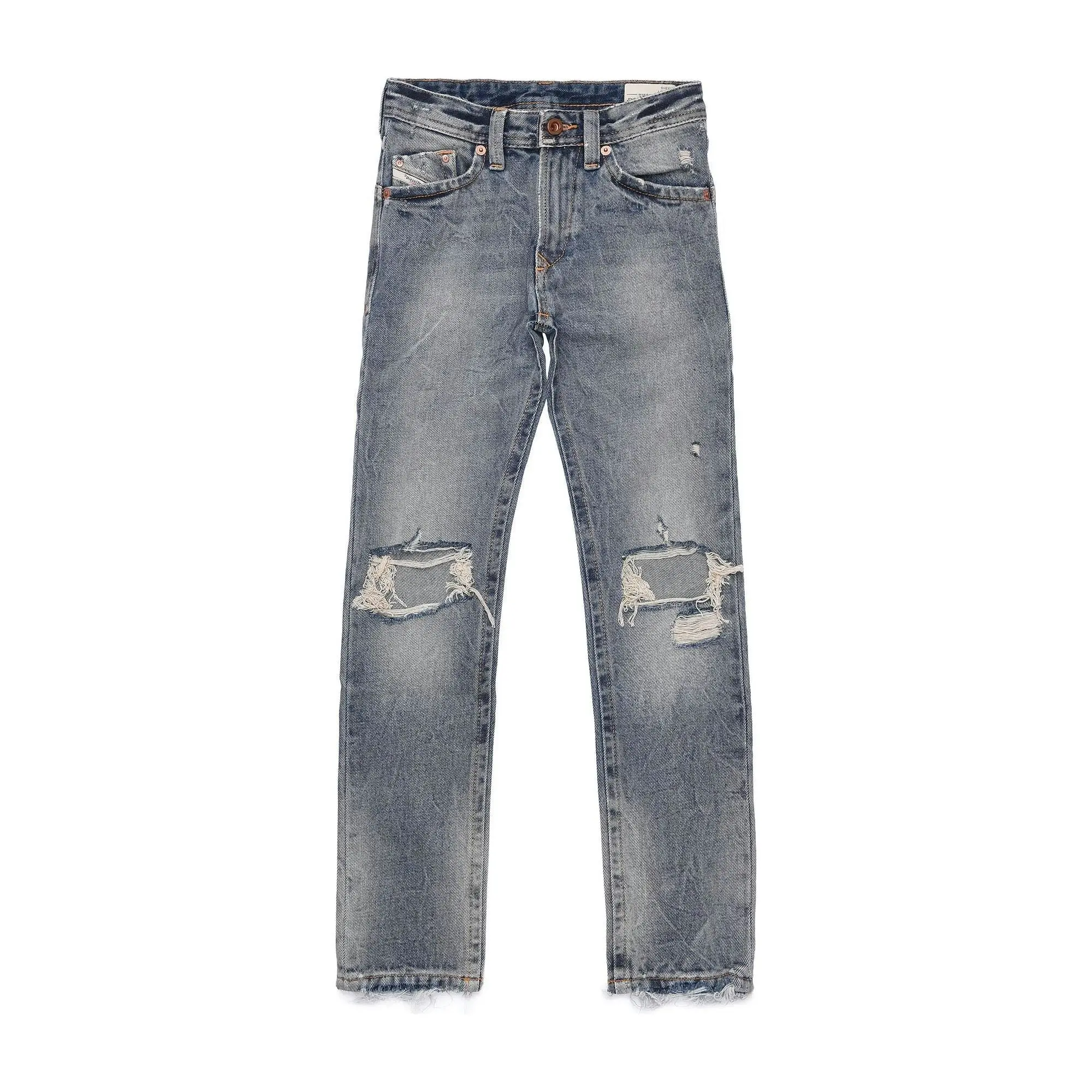 Diesel Boys Darron - Ripped, Washed Jeans In Light Blue