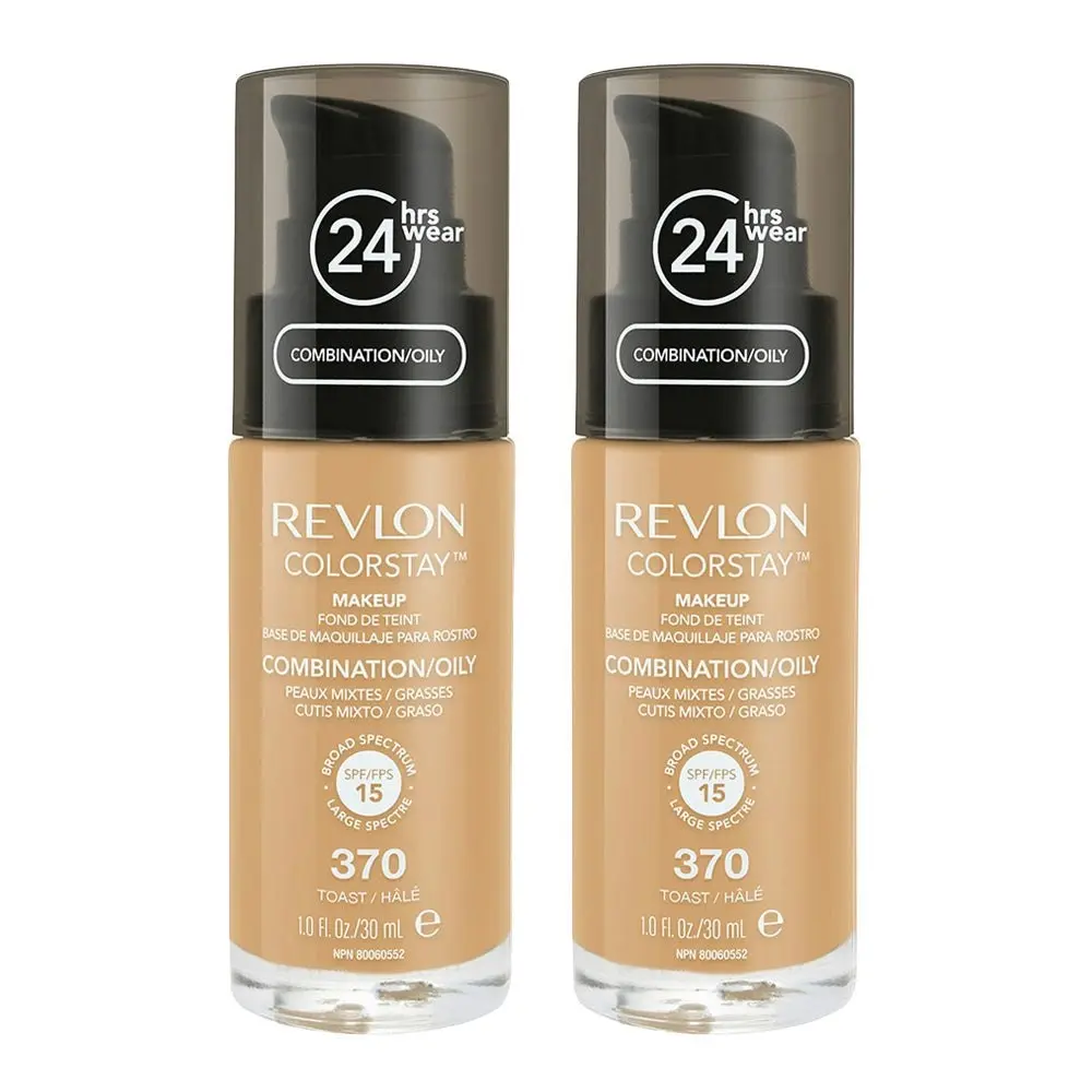 Revlon Colorstay Makeup Combination/ Oily Skin 30ml 370 Toast - 2 Pack