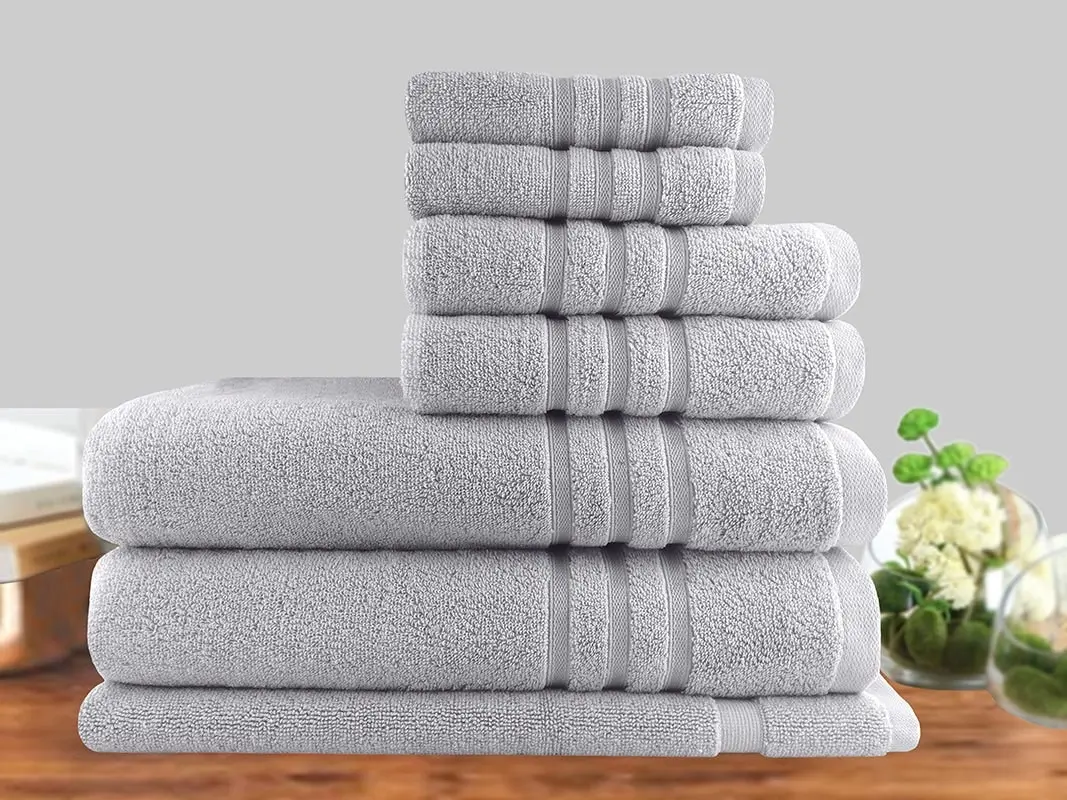 Amor Classic Dobby Stripe Super Soft Premium Cotton Towel Set 650gsm