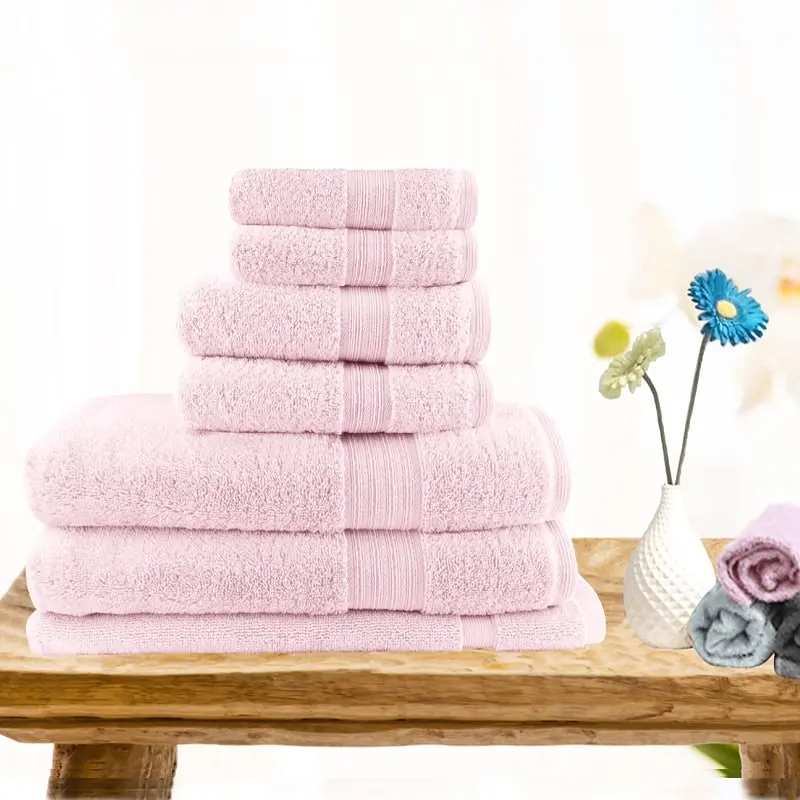 Softouch Light Weight Soft Premium Cotton Bath Towel Set 7/14 Pcs