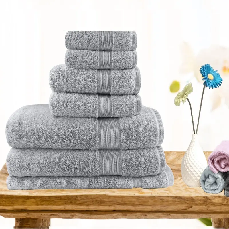 Softouch Light Weight Soft Premium Cotton Bath Towel Set 7/14 Pcs