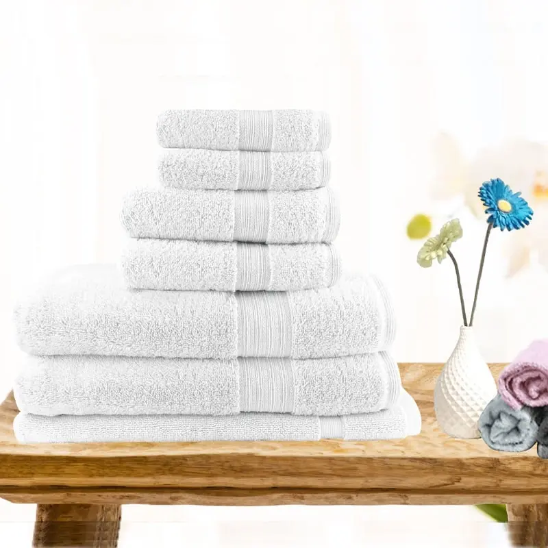 Softouch Light Weight Soft Premium Cotton Bath Towel Set 7/14 Pcs