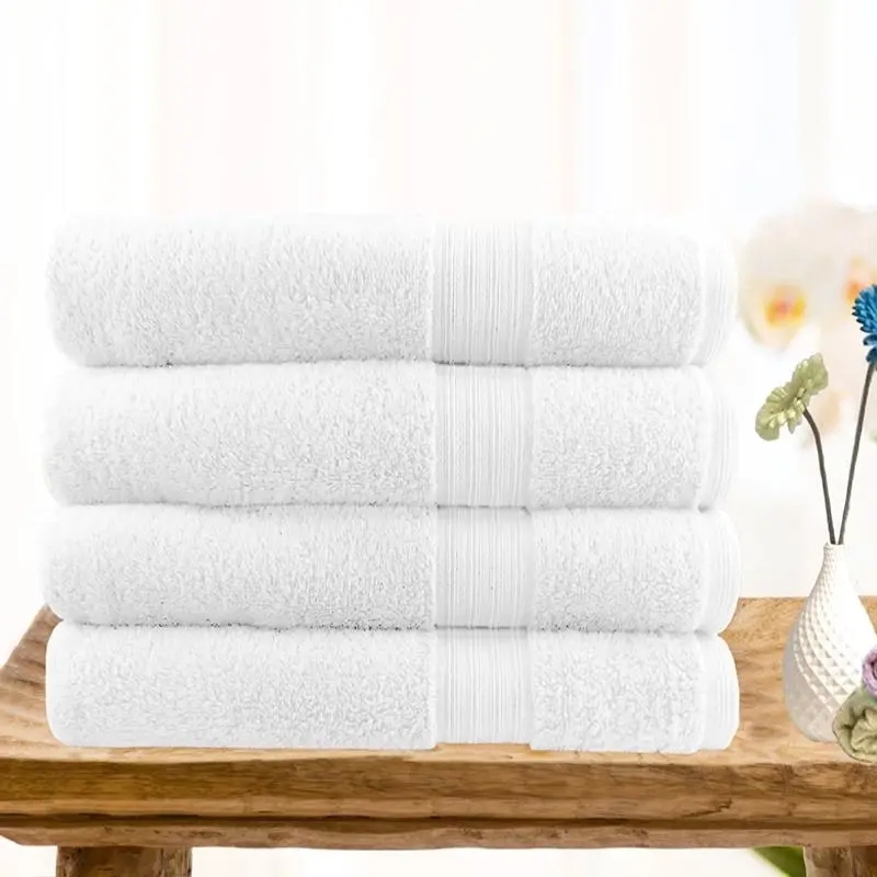 Softouch 4 Pcs Ultra Light Quick Dry Premium Cotton Bath Towel 500gsm 4*bath Towel