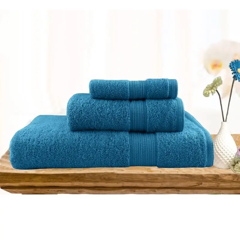 Softouch 3 Pcs Ultra Light Quick Dry Premium Cotton Bath Towel Set 500gsm