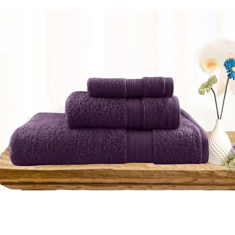 Softouch 3 Pcs Ultra Light Quick Dry Premium Cotton Bath Towel Set 500gsm