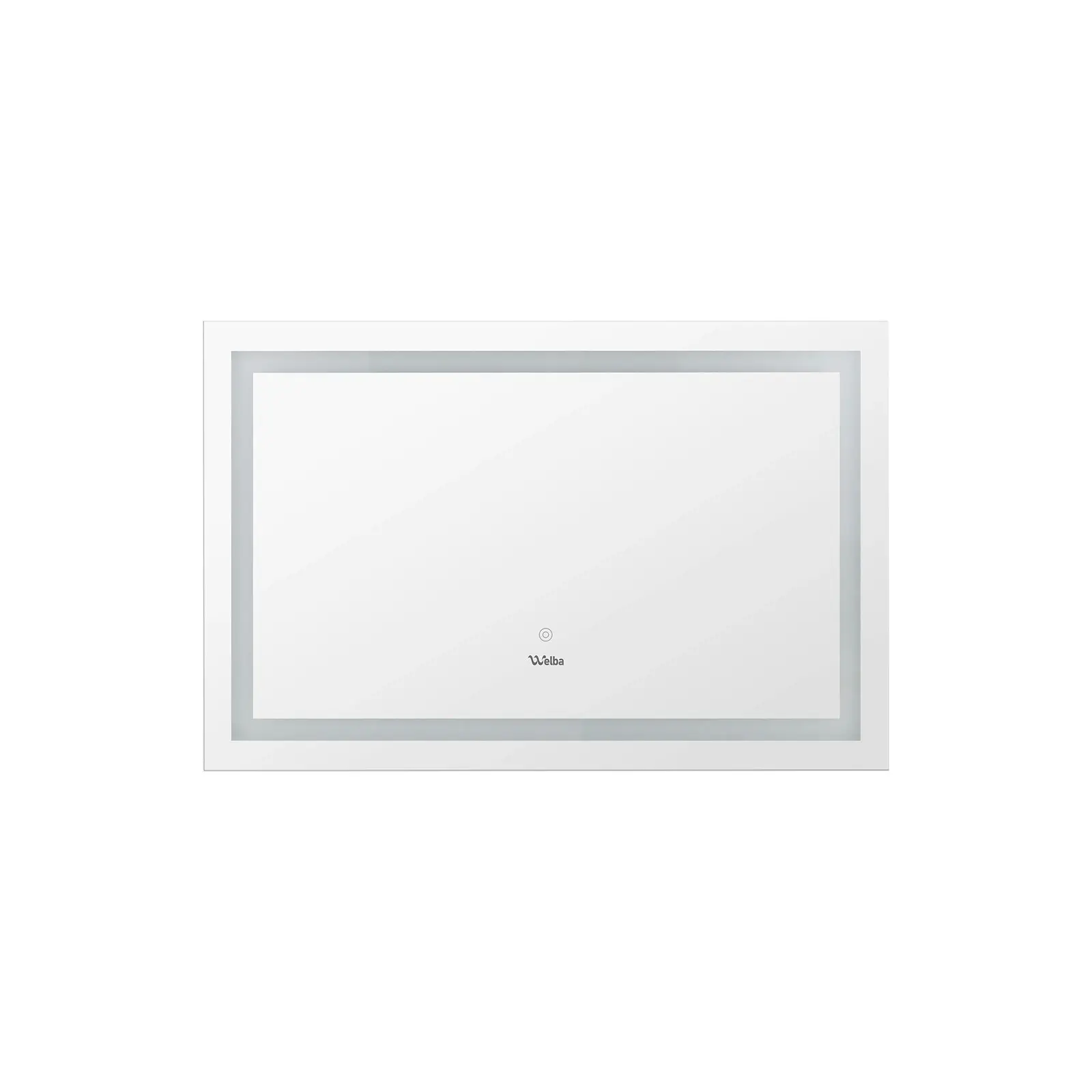 Welba LED Rectangle Bathroom Mirror Anti-fog Smart Makeup Wall Mirrors 80x60cm