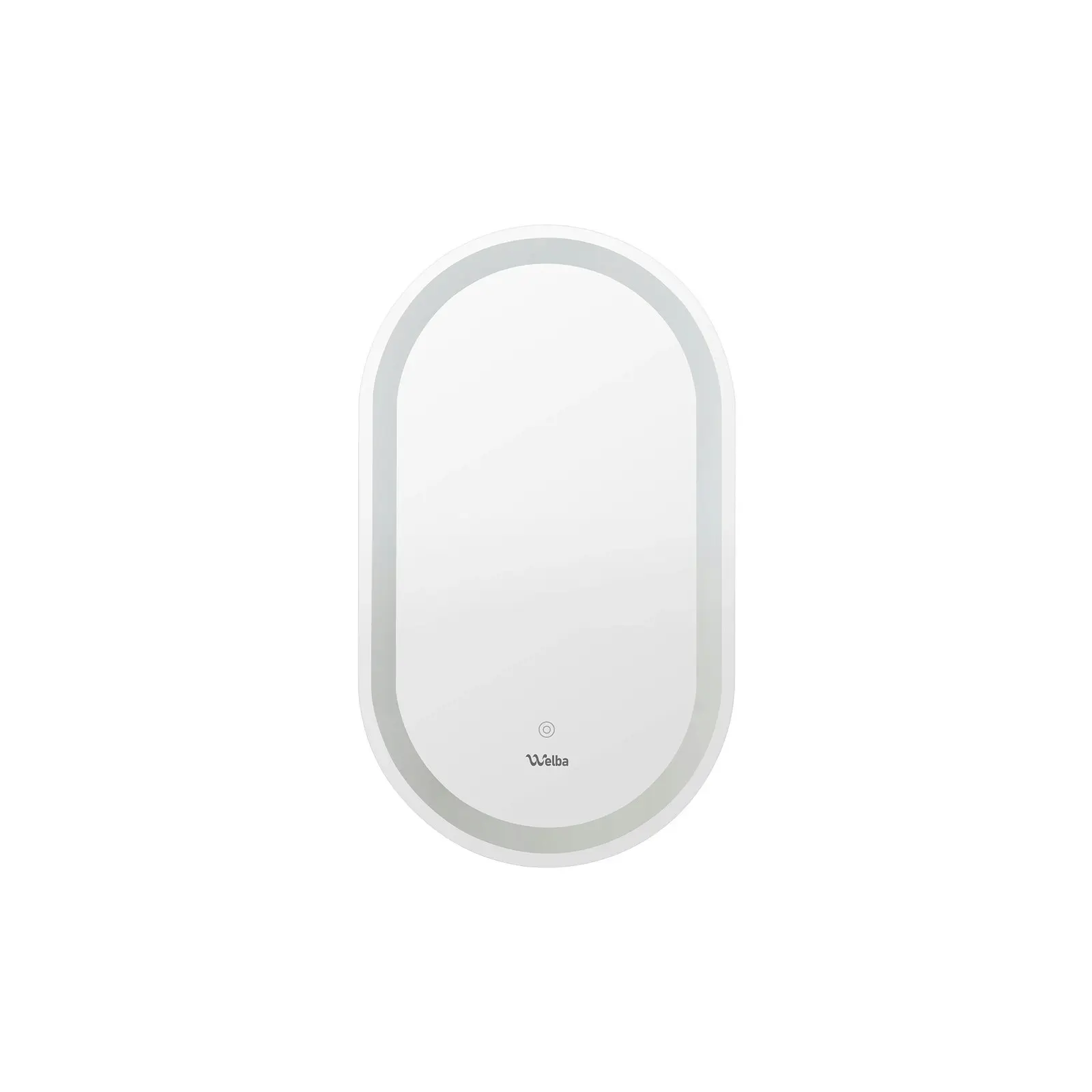 Welba LED Oval Bathroom Mirror Anti-fog Smart Makeup Wall Mirrors Vanity 75x50cm