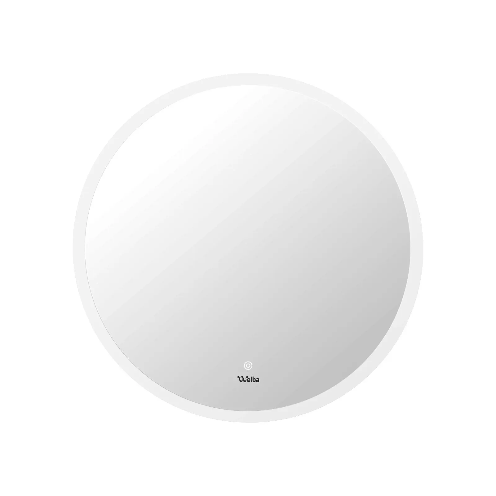 Welba 90cm LED Round Bathroom Mirror Anti-fog Large Makeup Wall Mirrors Vanity