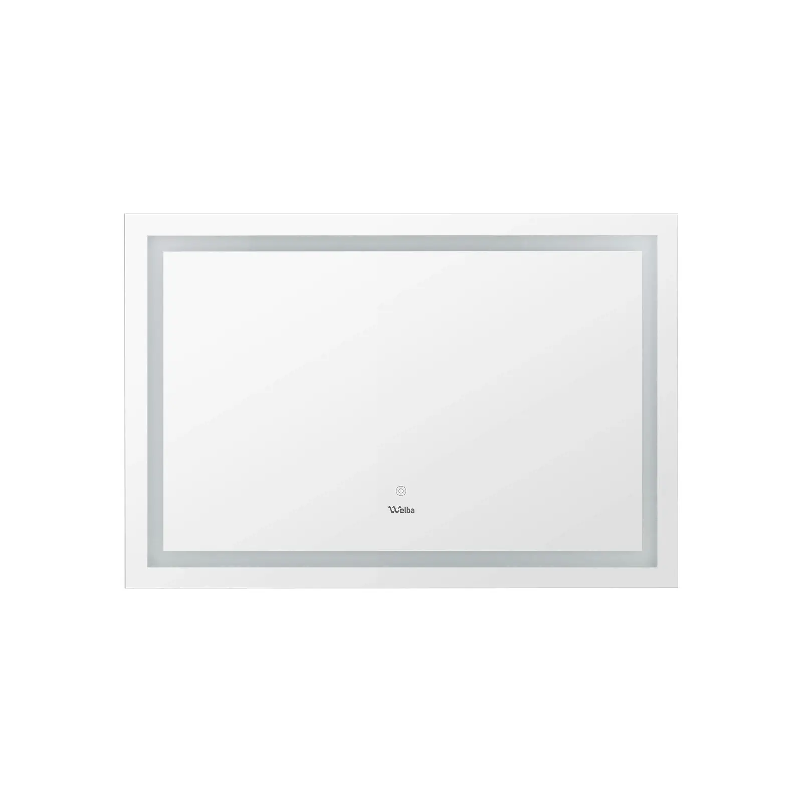 Welba LED Rectangle Bathroom Mirror Smart Anti-fog Makeup Wall Mirrors 100x70cm