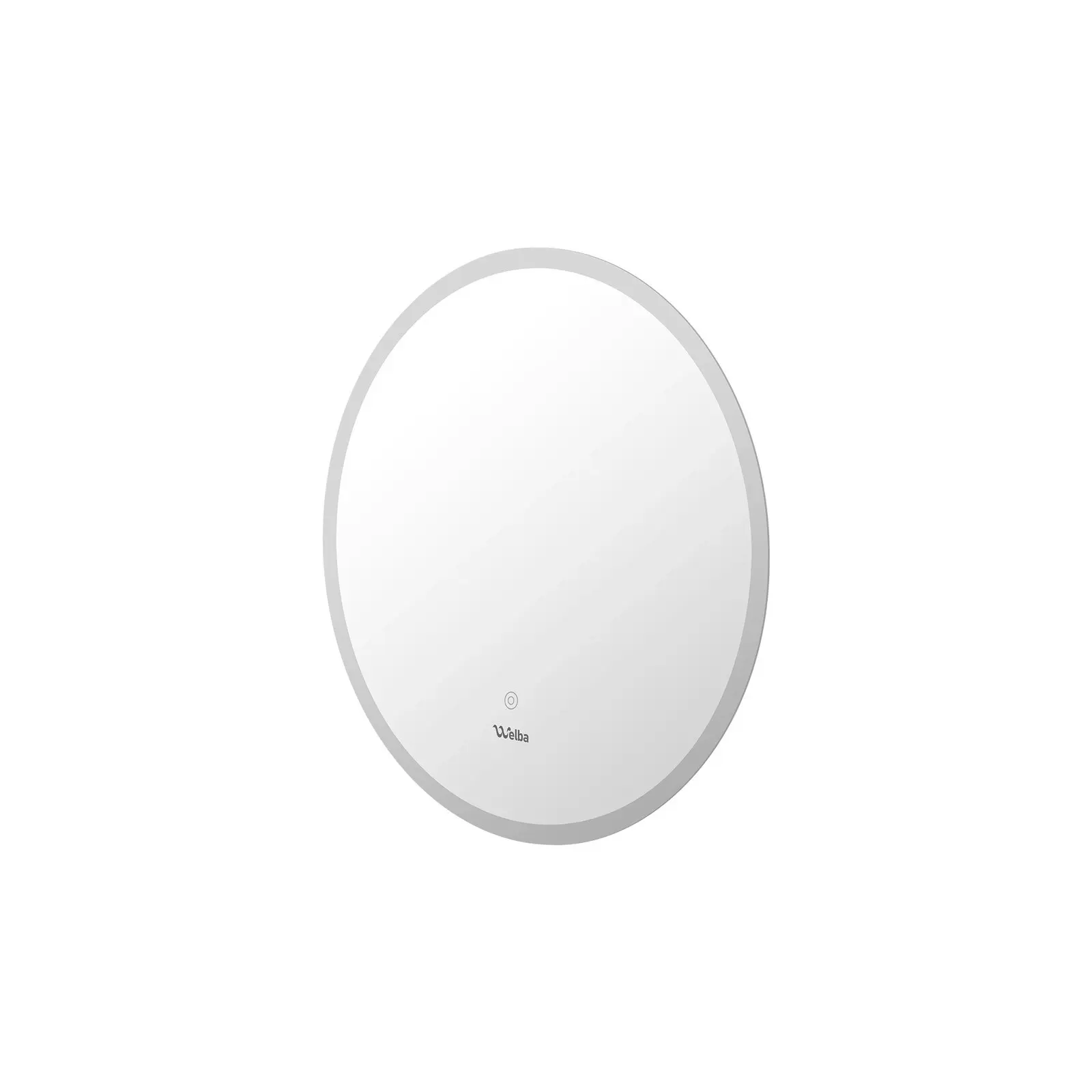 Welba 60cm LED Round Bathroom Mirror Makeup Anti-fog Smart Mirrors Light Decor