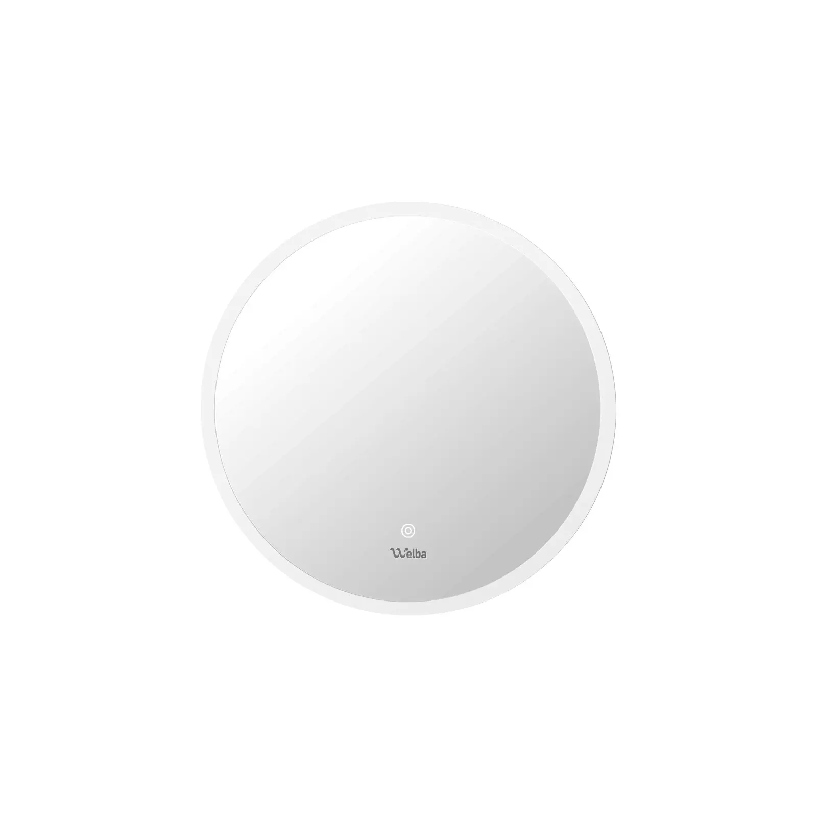 Welba 60cm LED Round Bathroom Mirror Makeup Anti-fog Smart Mirrors Light Decor