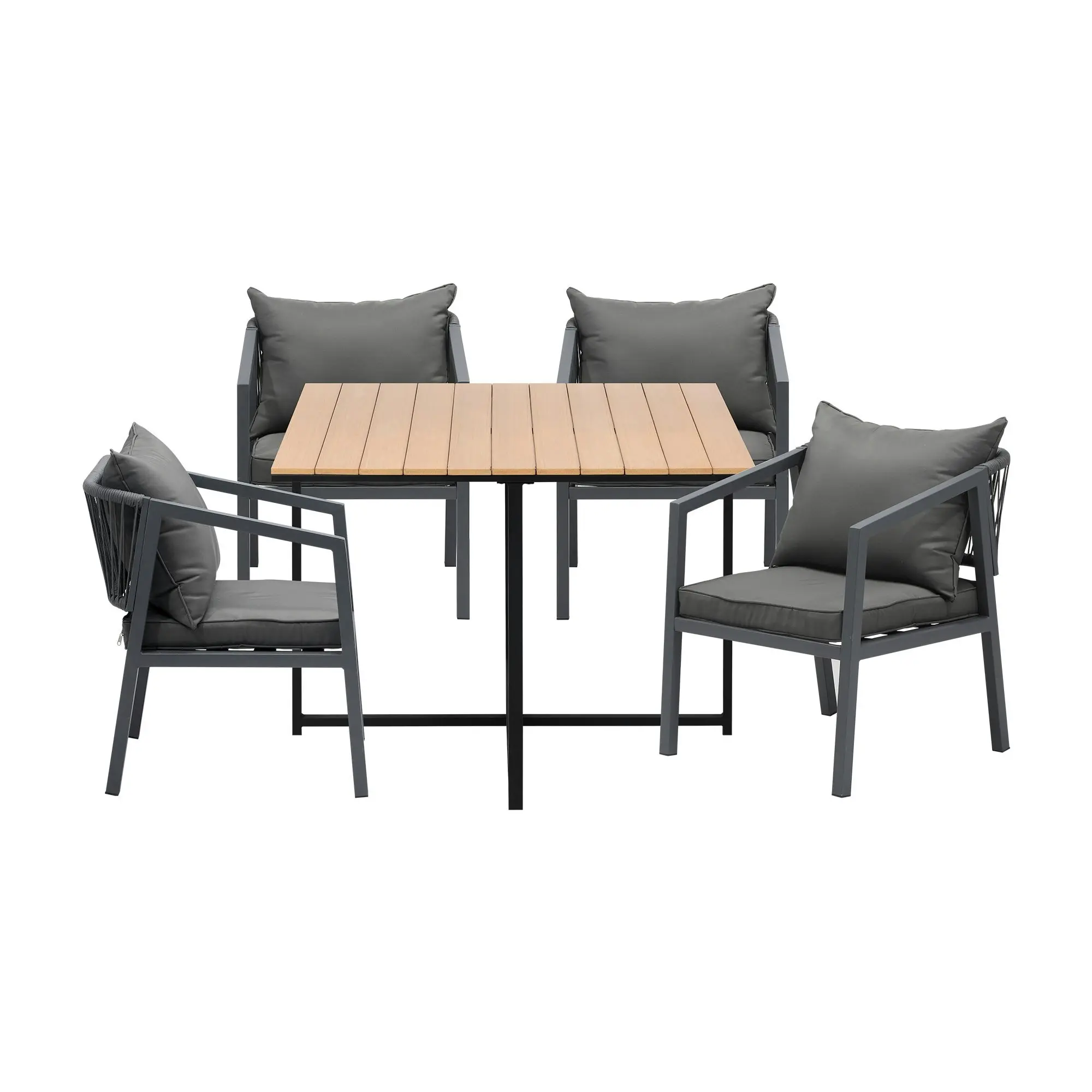 Livsip 4 Seater Outdoor Dining Set Patio Furniture Garden Table Chairs Setting