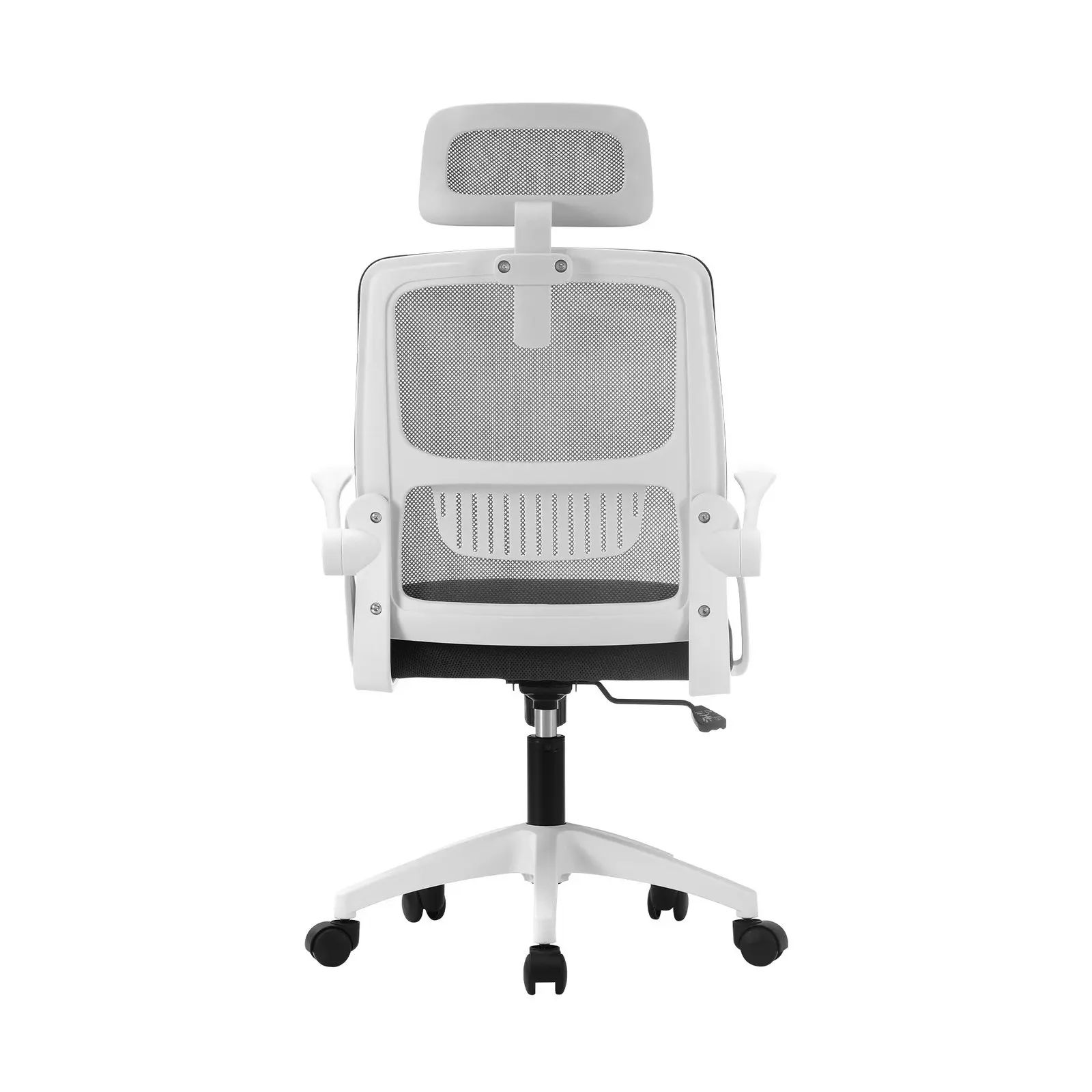 Oikiture Mesh Office Chair Executive Fabric Gaming Seat Racing Computer Dark Grey&White