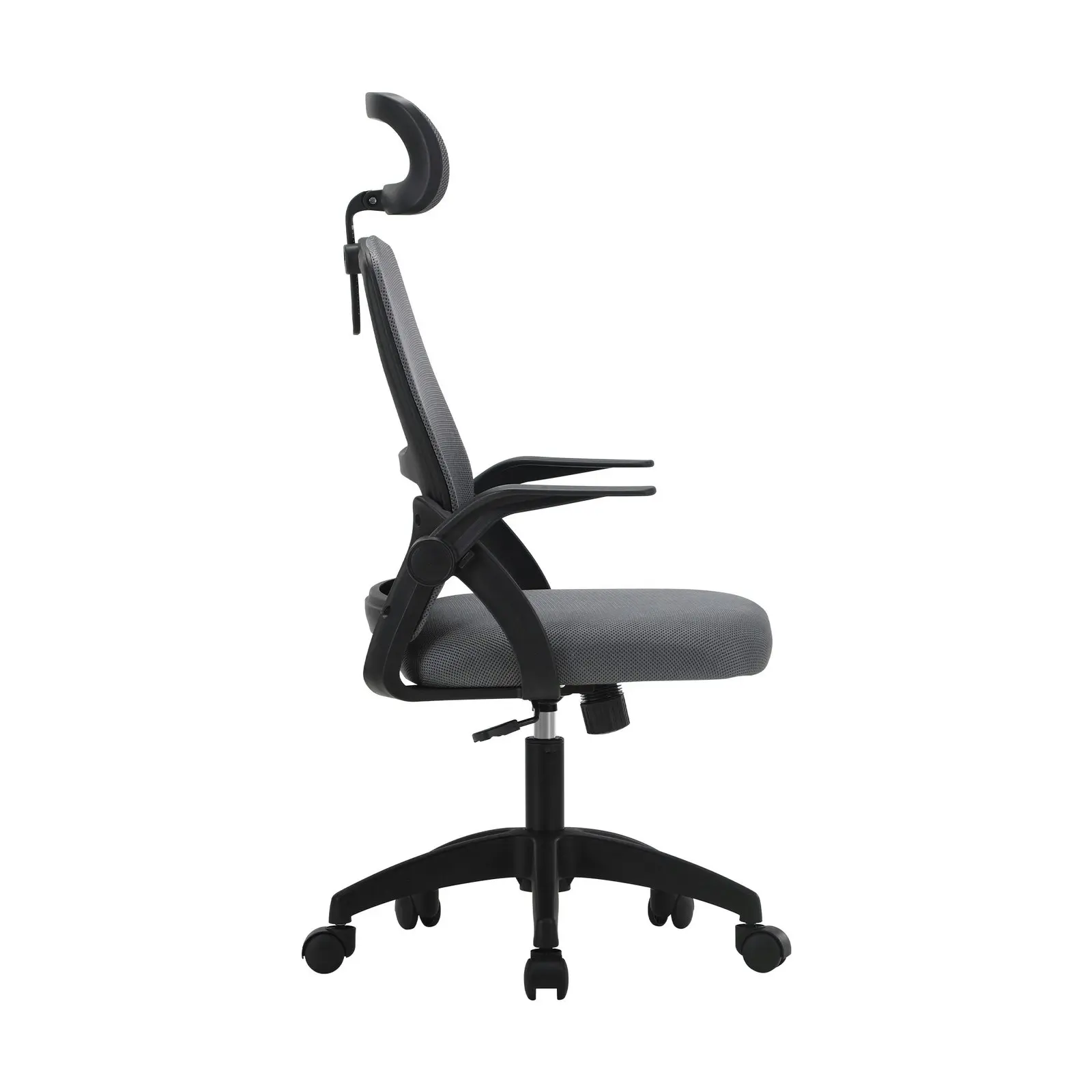 Oikiture Mesh Office Chair Executive Fabric Gaming Seat Racing Computer Dark Grey&Black