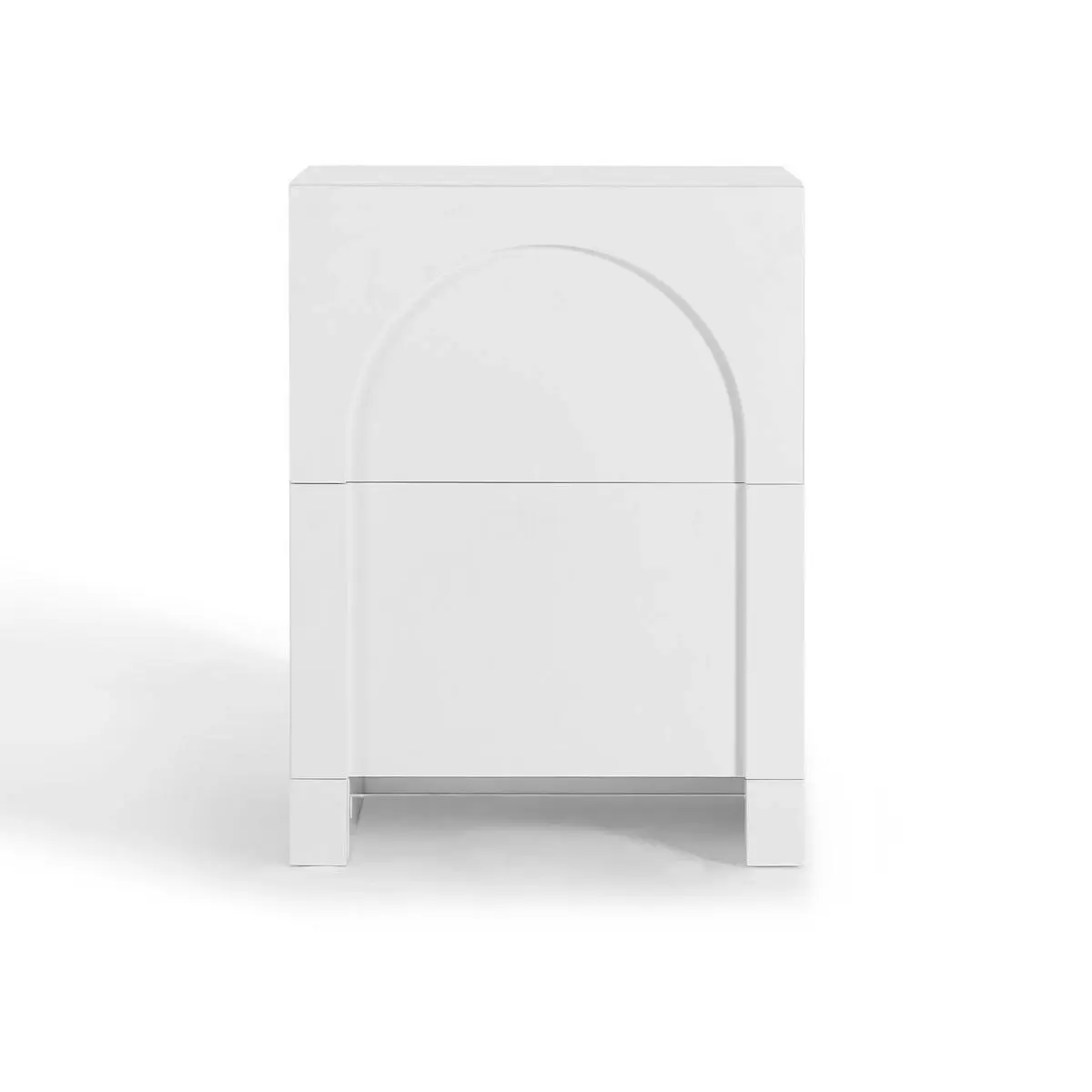 Dome White Bedside Table