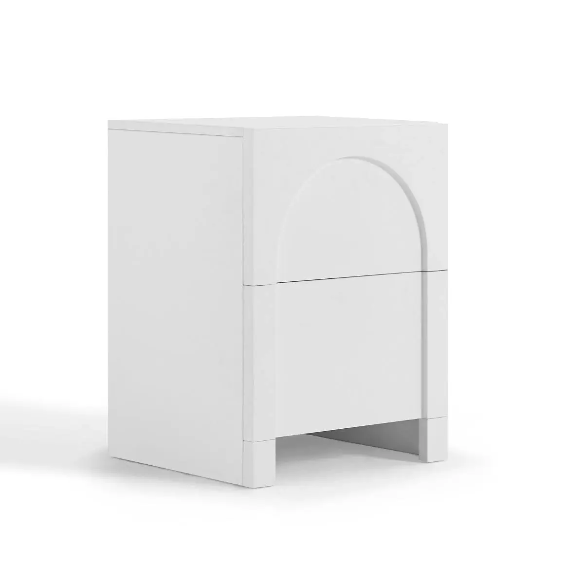 Dome White Bedside Table