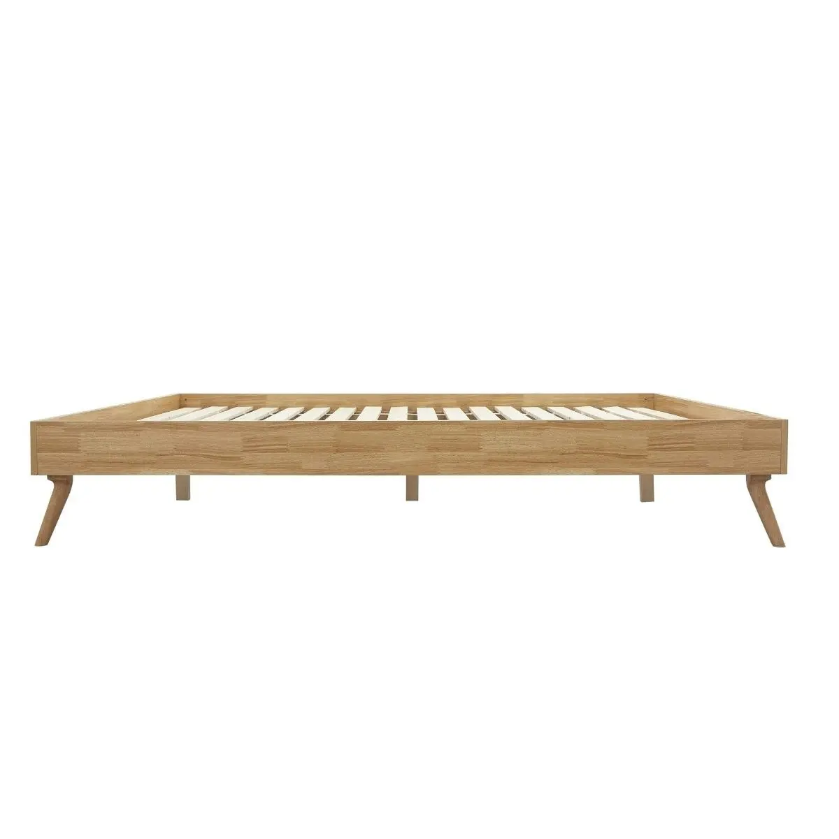 Natural Oak Ensemble Bed Frame Wooden Slat