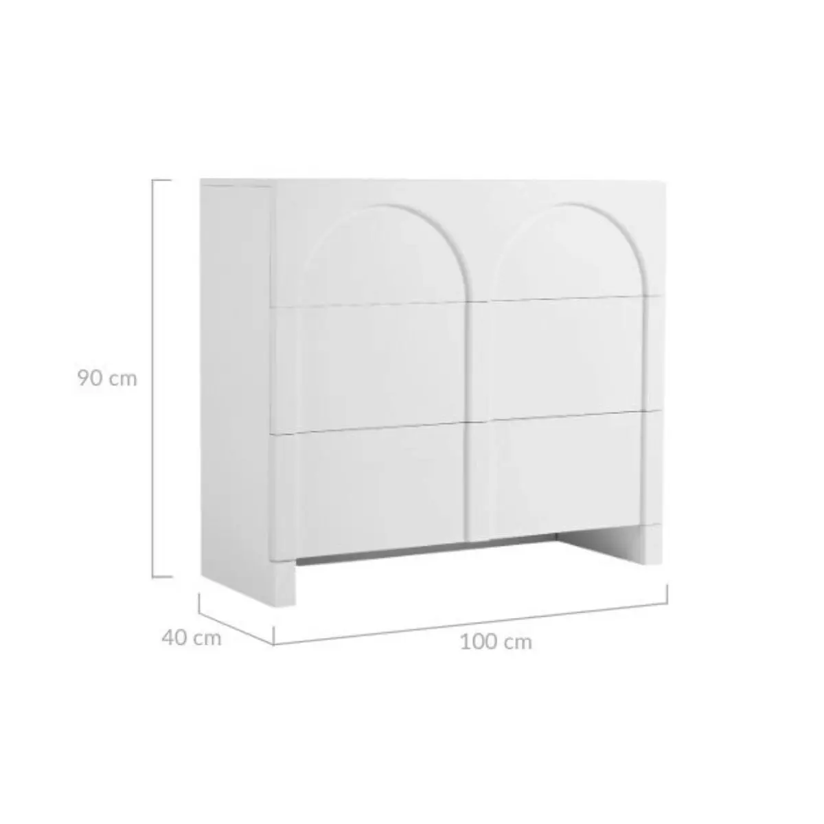 Dome White Sideboard