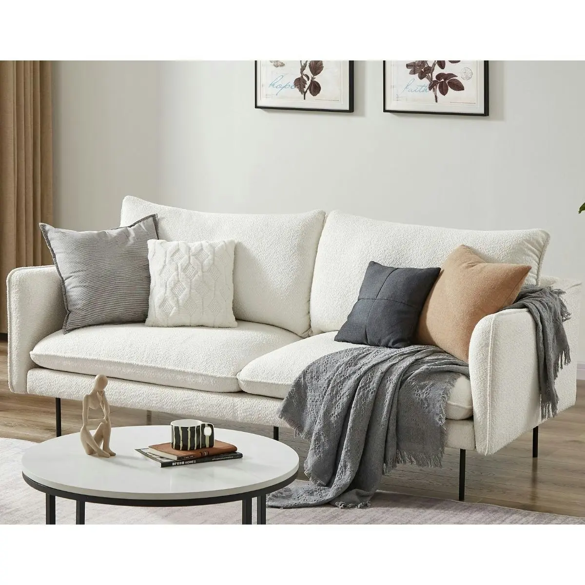 Jasmine Boucle 3 Seater Sofa