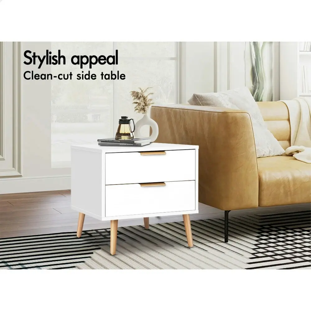 Alfordson Bedside Table Scandinavian White