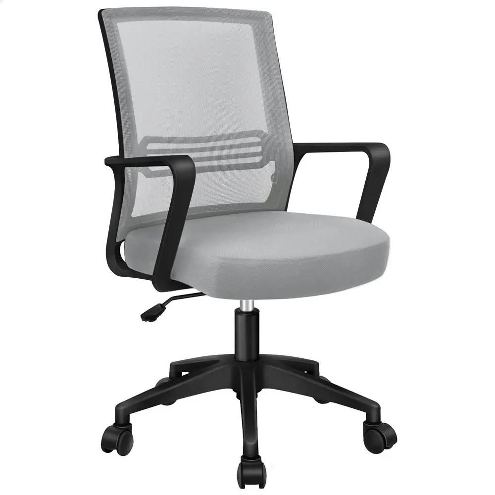 Alfordson Mesh Mid Back Office Chair Grey Black