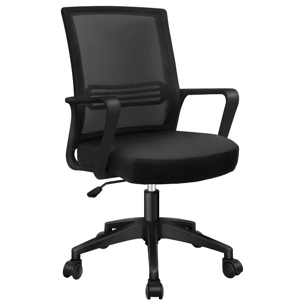 Alfordson Mesh Mid Back Office Chair All Black