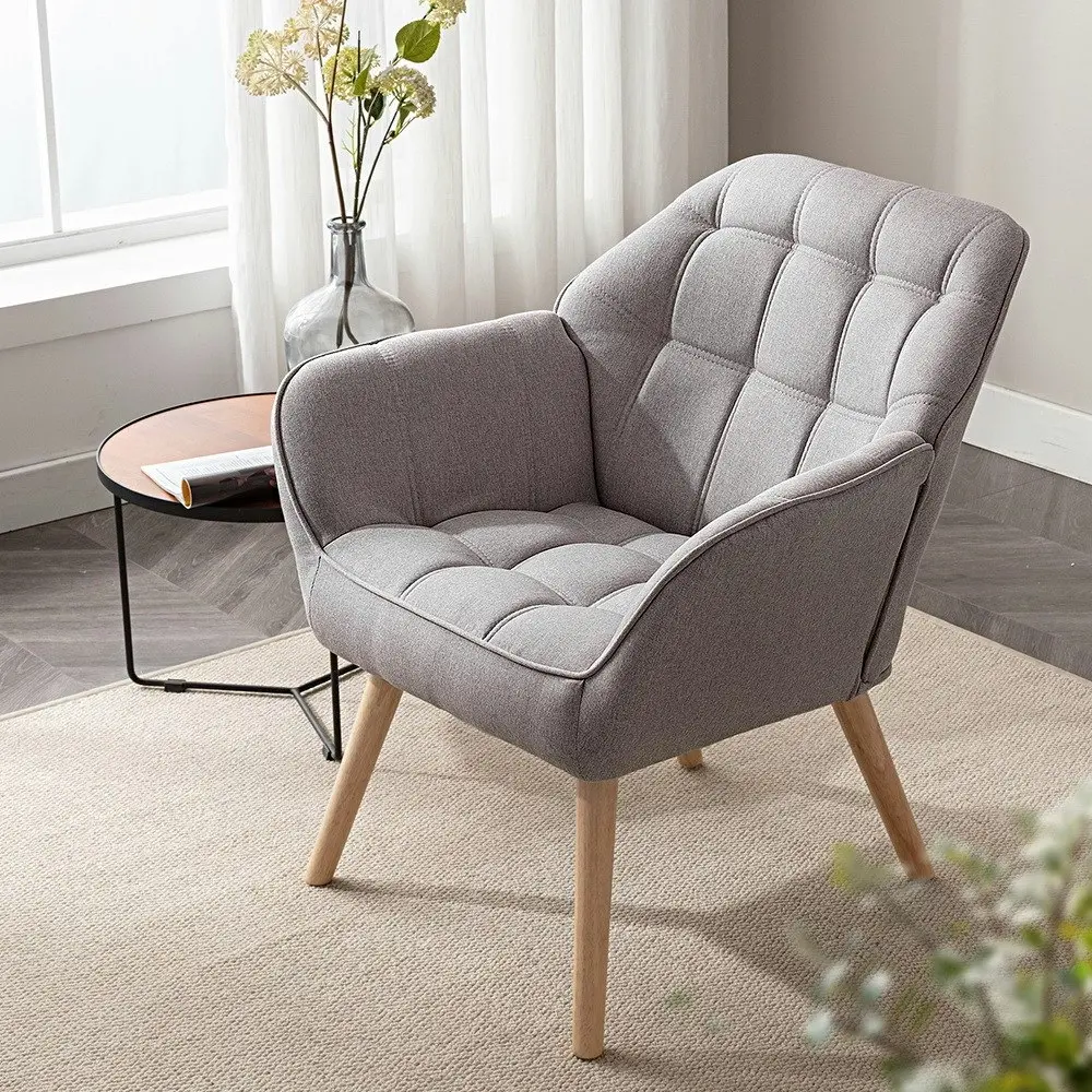 Furb Armchair Lounge Chair Upholstered Accent Chairs Recliner Thick Pad Grey